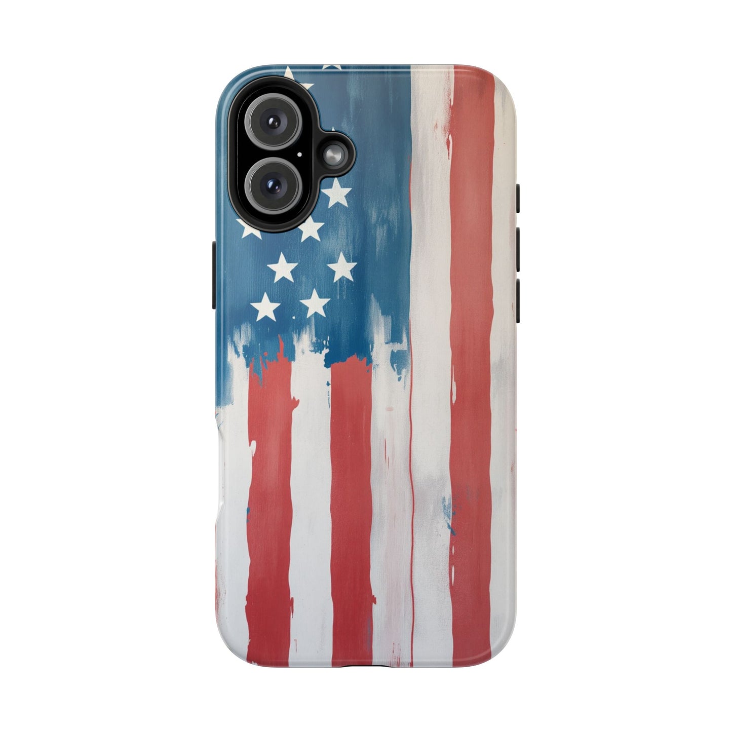 Patriotic Tough Phone Cases - Abstract USA Flag Design for Durable Protection - for iPhone
