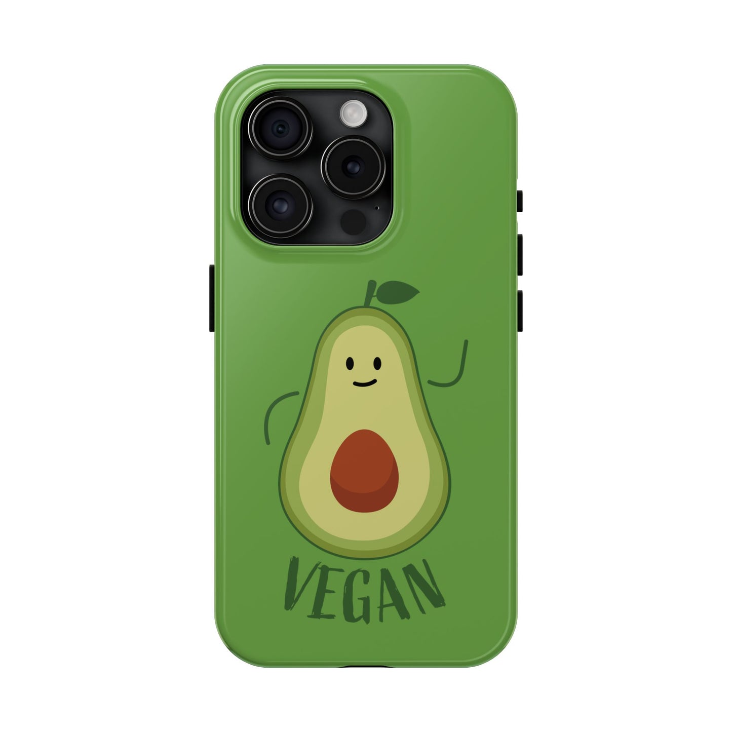 Vegan Avocado Tough Phone Case - Cute & Durable Phone Cover - for iPhone