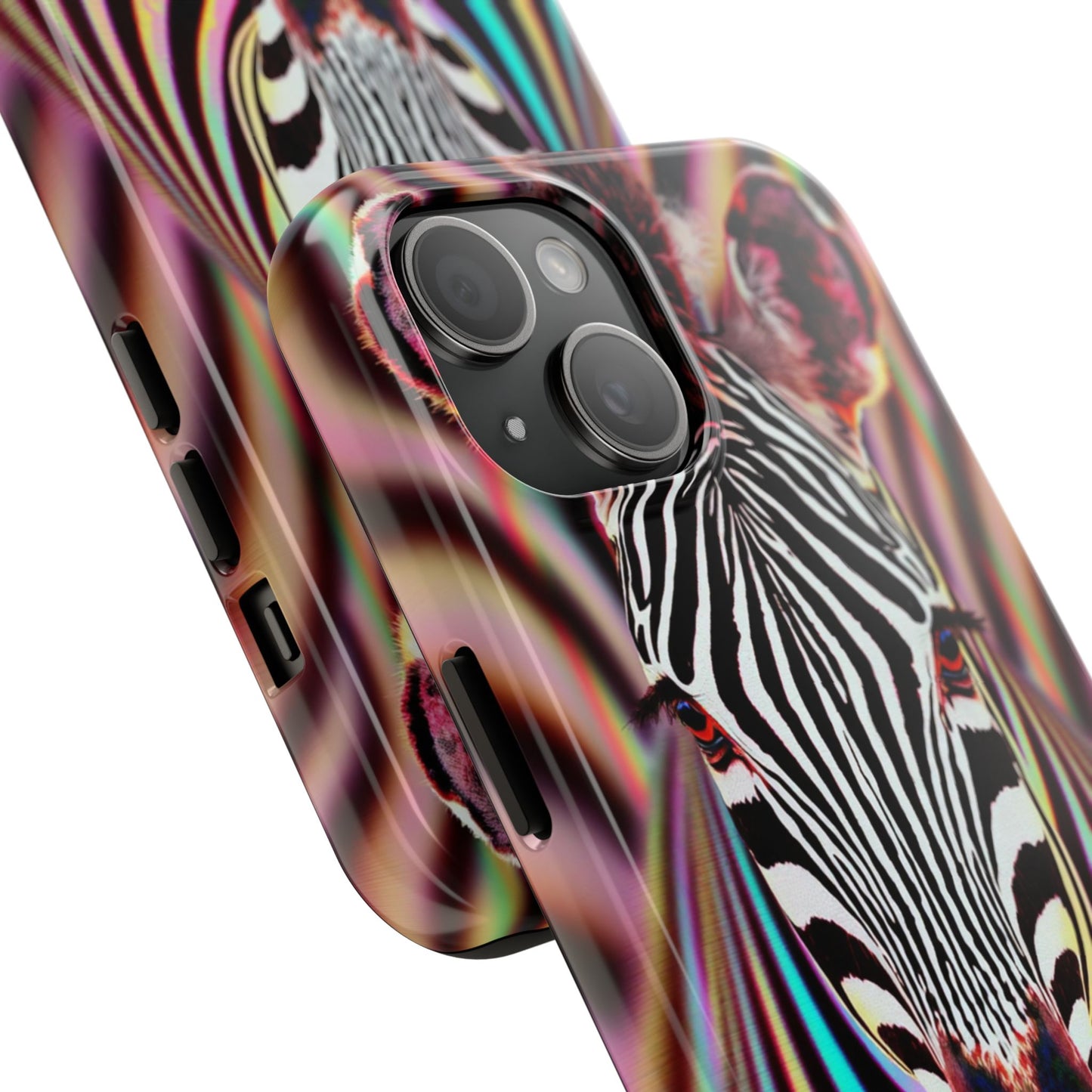 Vibrant Zebra Tough Phone Case - Unique Animal Design for Wild Spirit