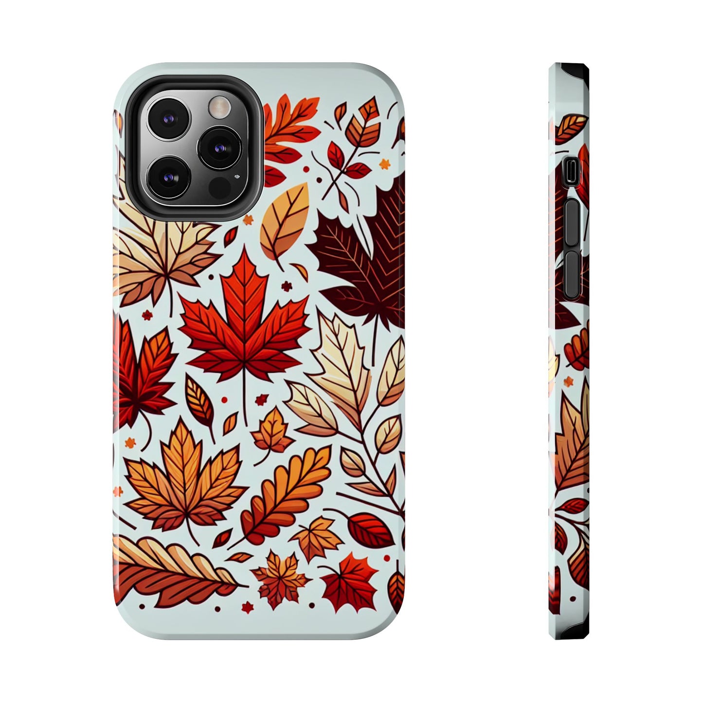 Autumn Leaves Tough Phone Case - Leaves Pattern - for iPhone