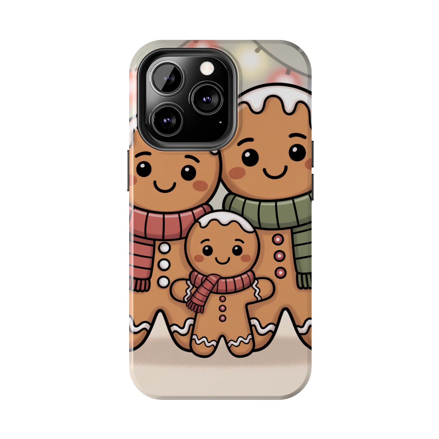 Gingerbread Cartoon Family Tough Phone Case – Festive Holiday Protection