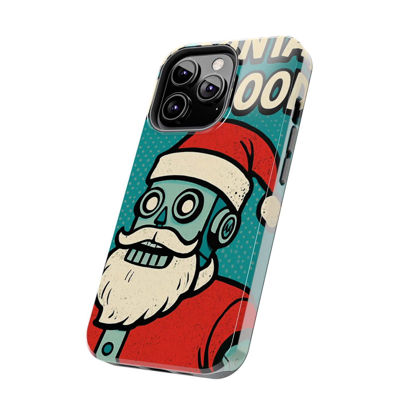 Santa Robot Phone Case - Durable Tough Design for Holidays