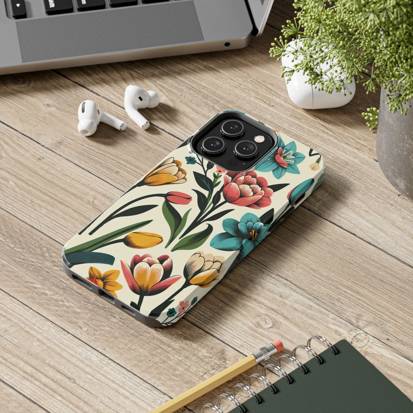Floral Tough Phone Case - Vibrant Flower Design for Stylish Protection - for iPhone