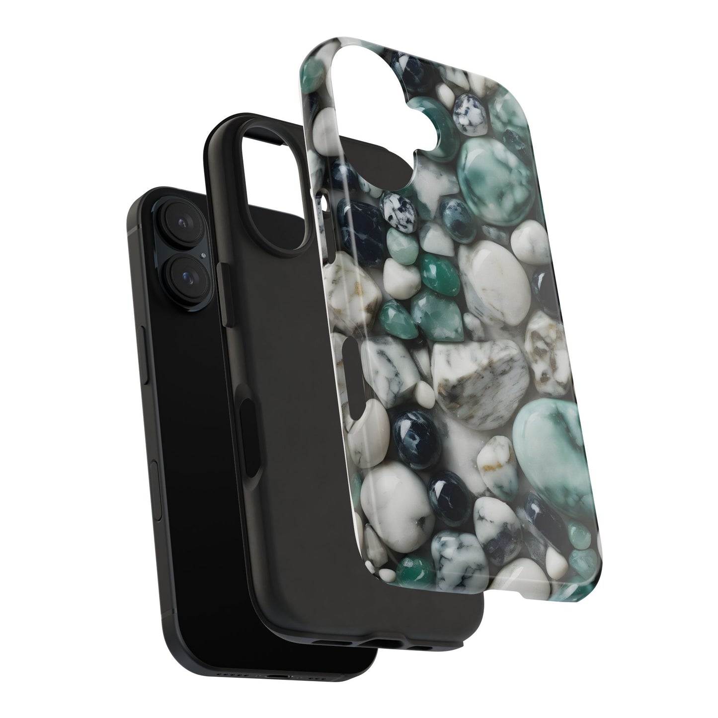 Small Rocks Pattern Tough Phone Case - Stylish & Durable Protection - for iPhone