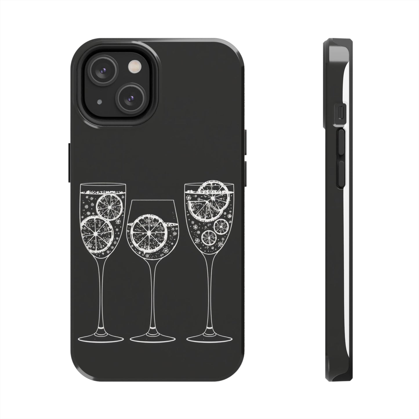 Stylish Tough Phone Cases with Citrus Glass Design, Protective Cases for Parties, Summer Events, and Everyday Use