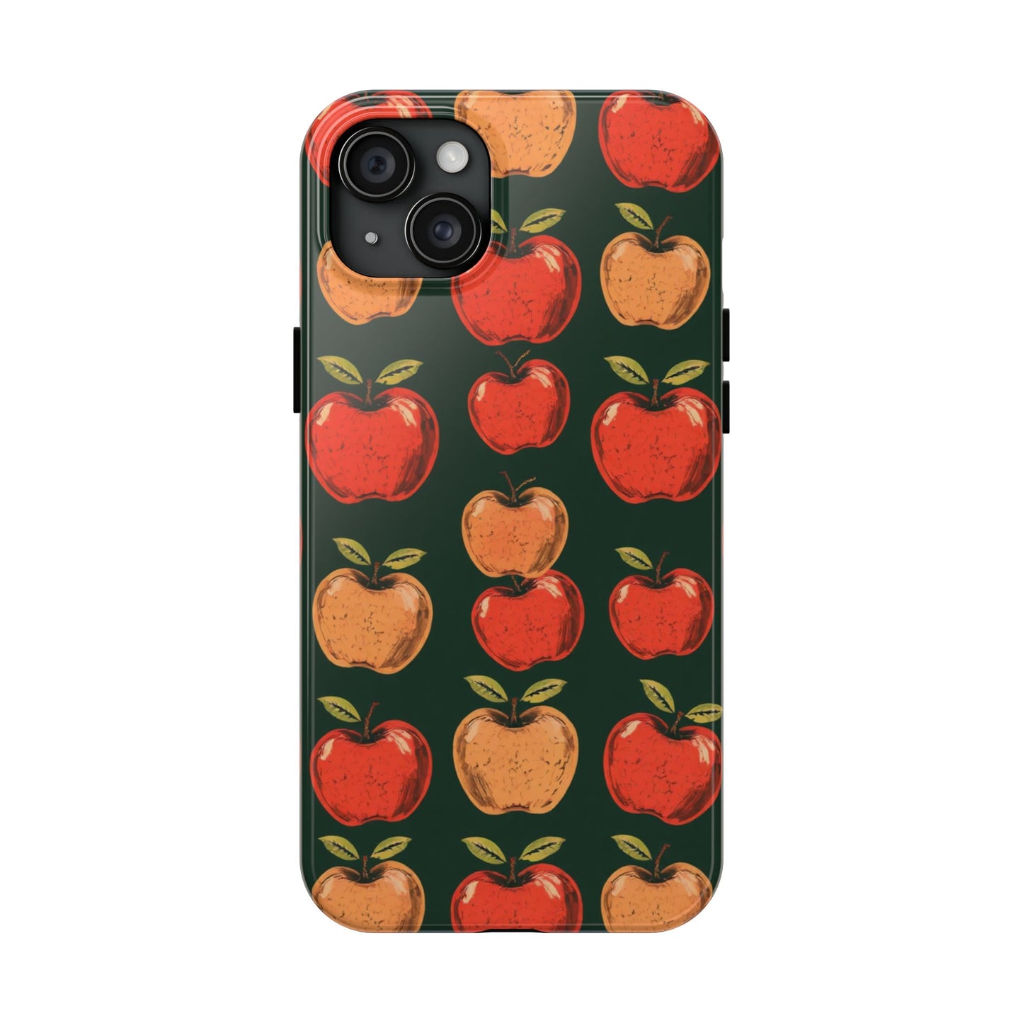 Apple Retro Pattern Tough Phone Case - Durable, Stylish, and Protective for Everyday Use - for iPhone