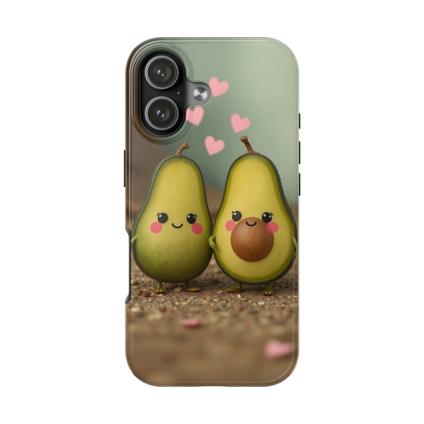 Cute Avocado Phone Case, Funny Tough Case, Quirky Phone Accessory, Gifts for Foodies, Valentine's Day Present