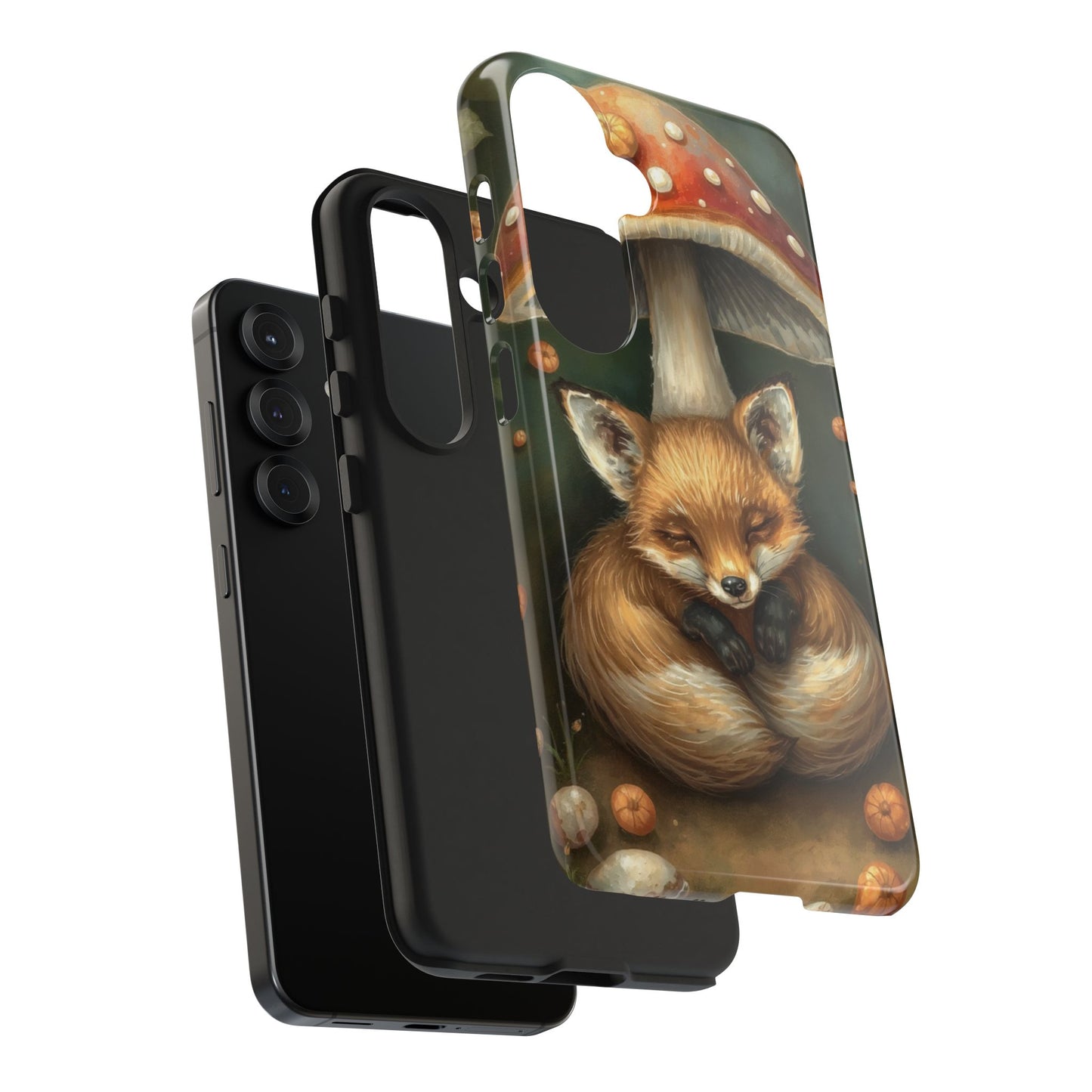 Cute Fox & Mushroom Phone Case - Tough Protective Cover