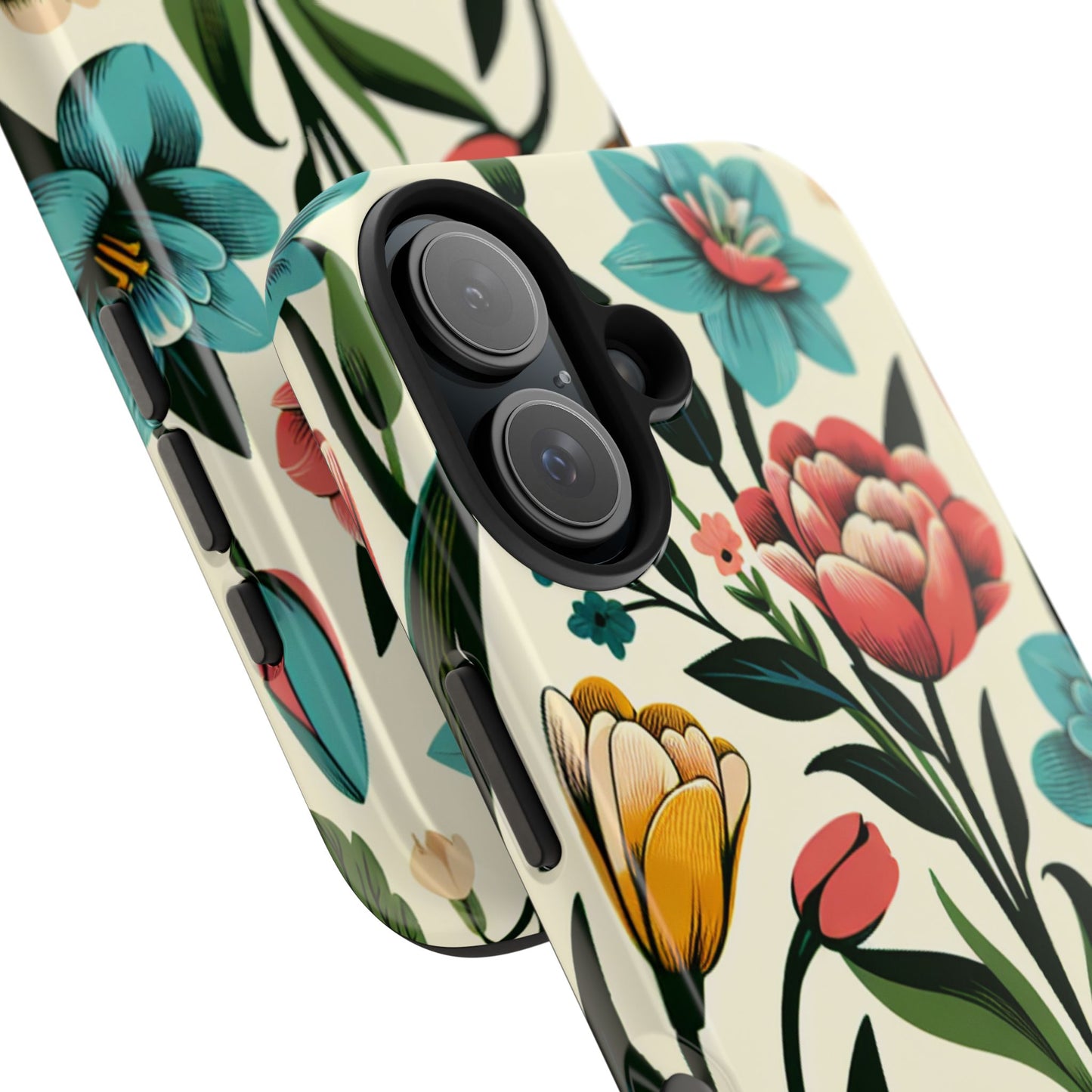 Floral Tough Phone Case - Vibrant Flower Design for Stylish Protection - for iPhone