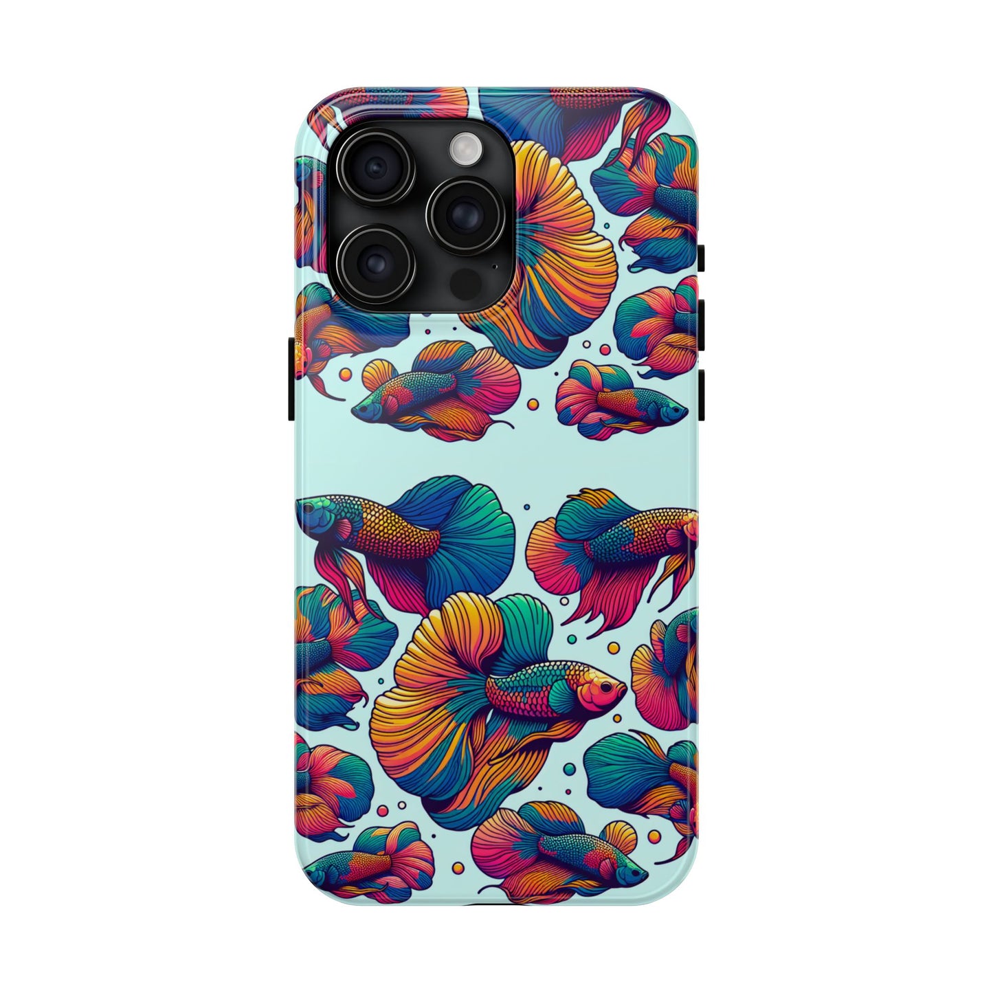 Colorful Fish Pattern Tough Phone Case - Aquatic Lovers - for iPhone