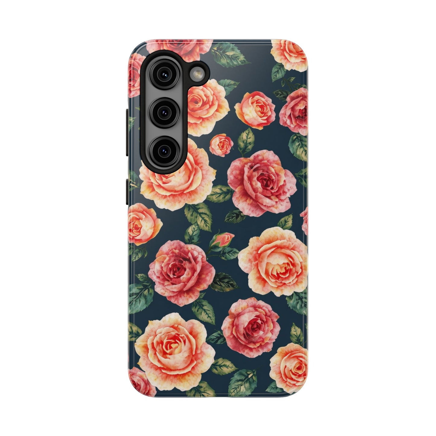 Floral Tough Phone Cases - Durable & Stylish New Age Rose Design - for iPhone