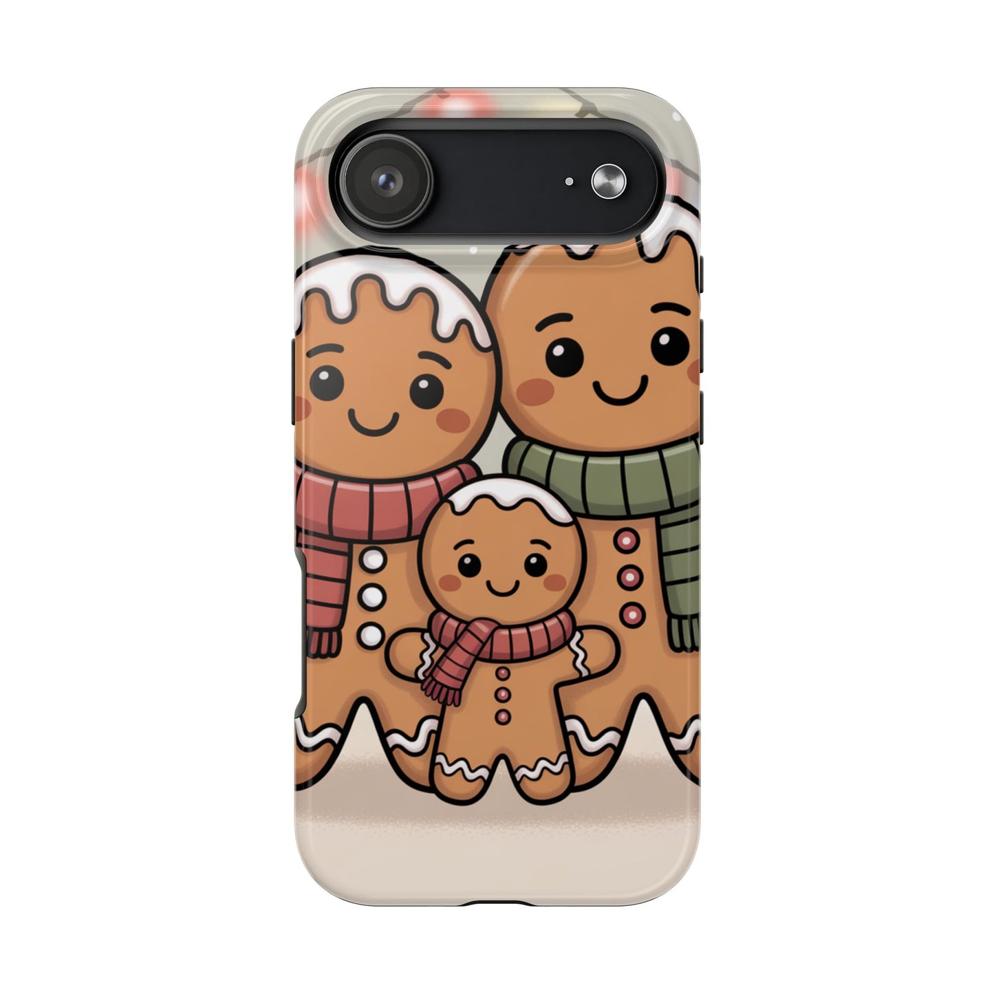 Gingerbread Cartoon Family Tough Phone Case – Festive Holiday Protection