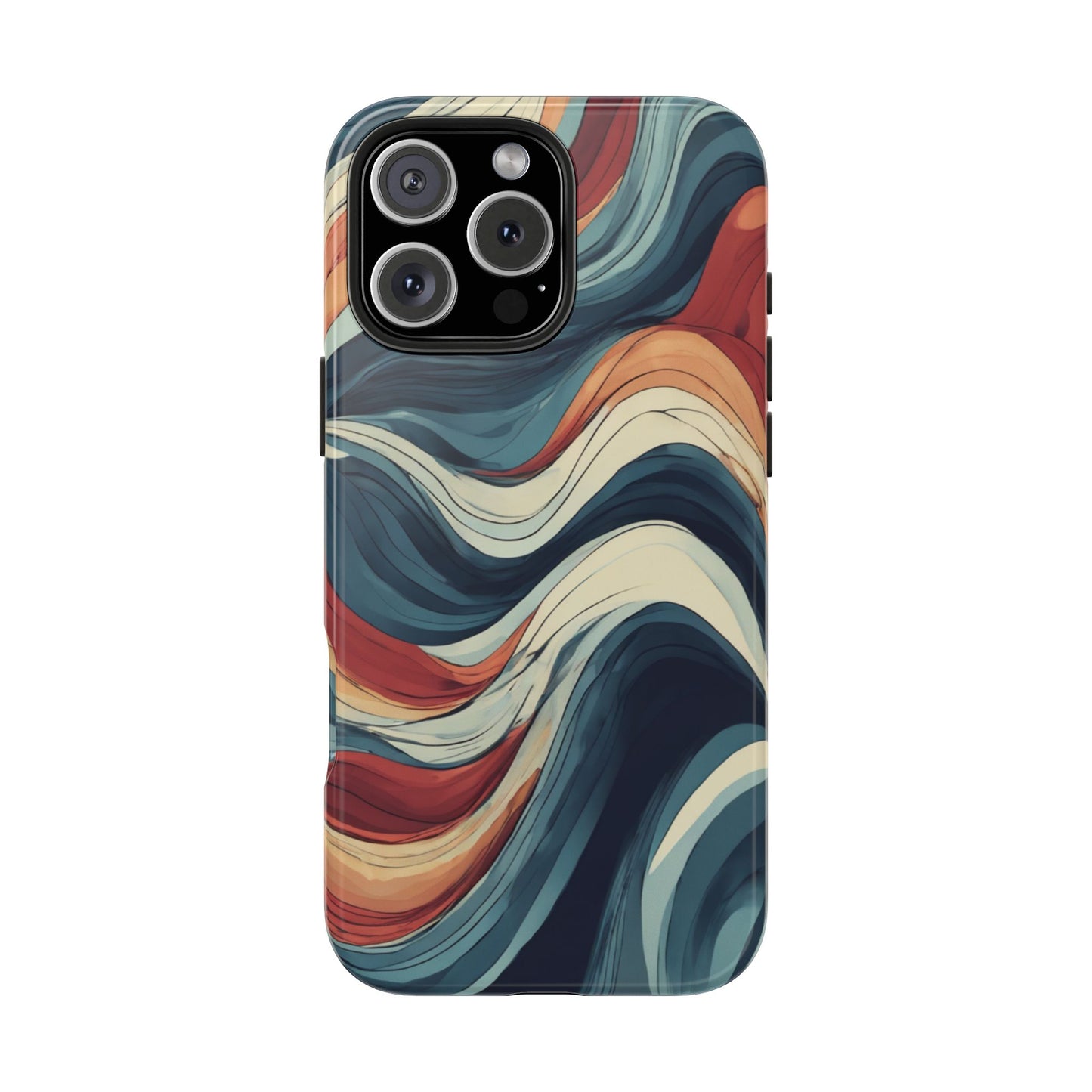 Abstract Wave Tough Phone Case | Stylish Protection for Daily Use - for iPhone