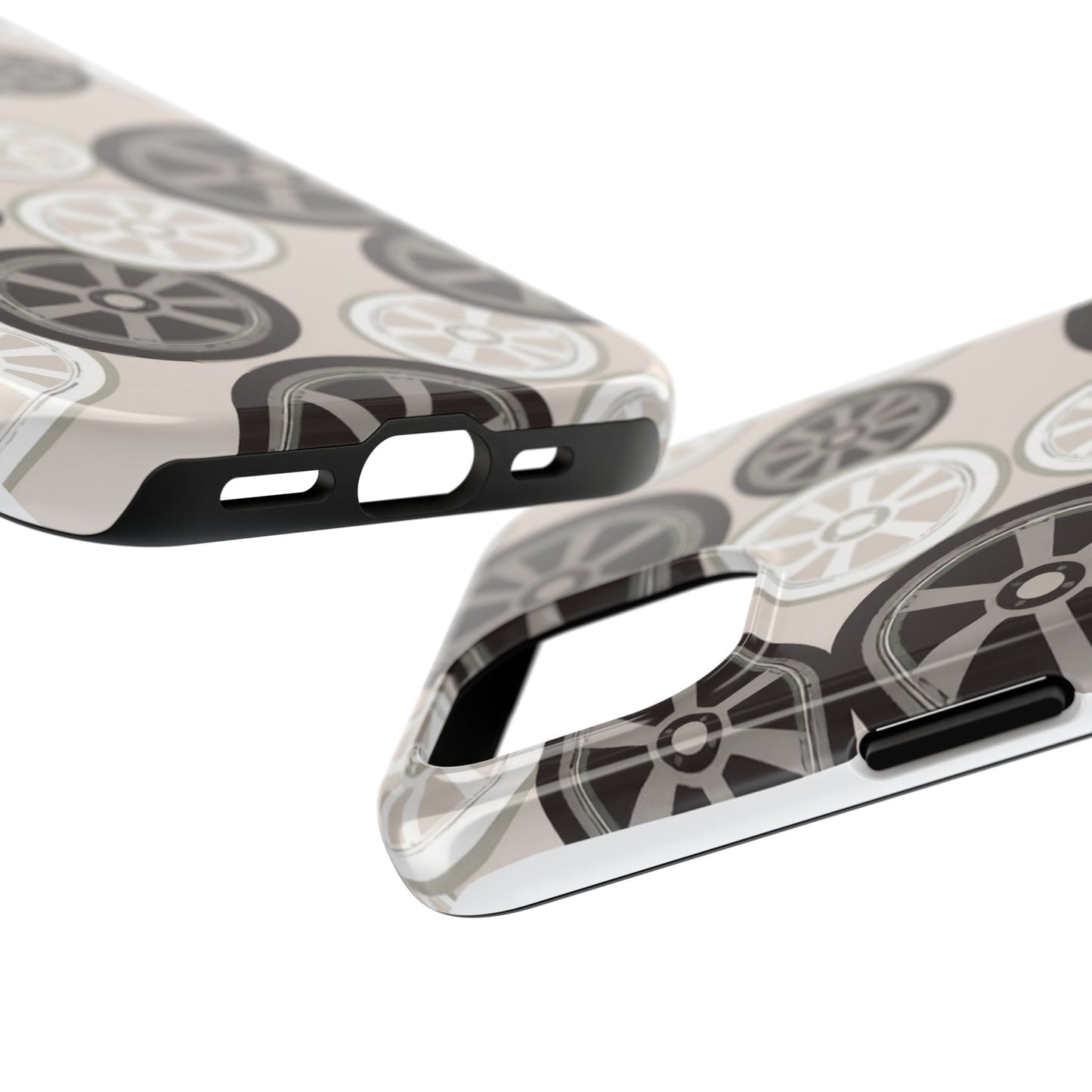 Racing Wheel Design Tough Phone Case – Durable Protection for Automotive Enthusiasts