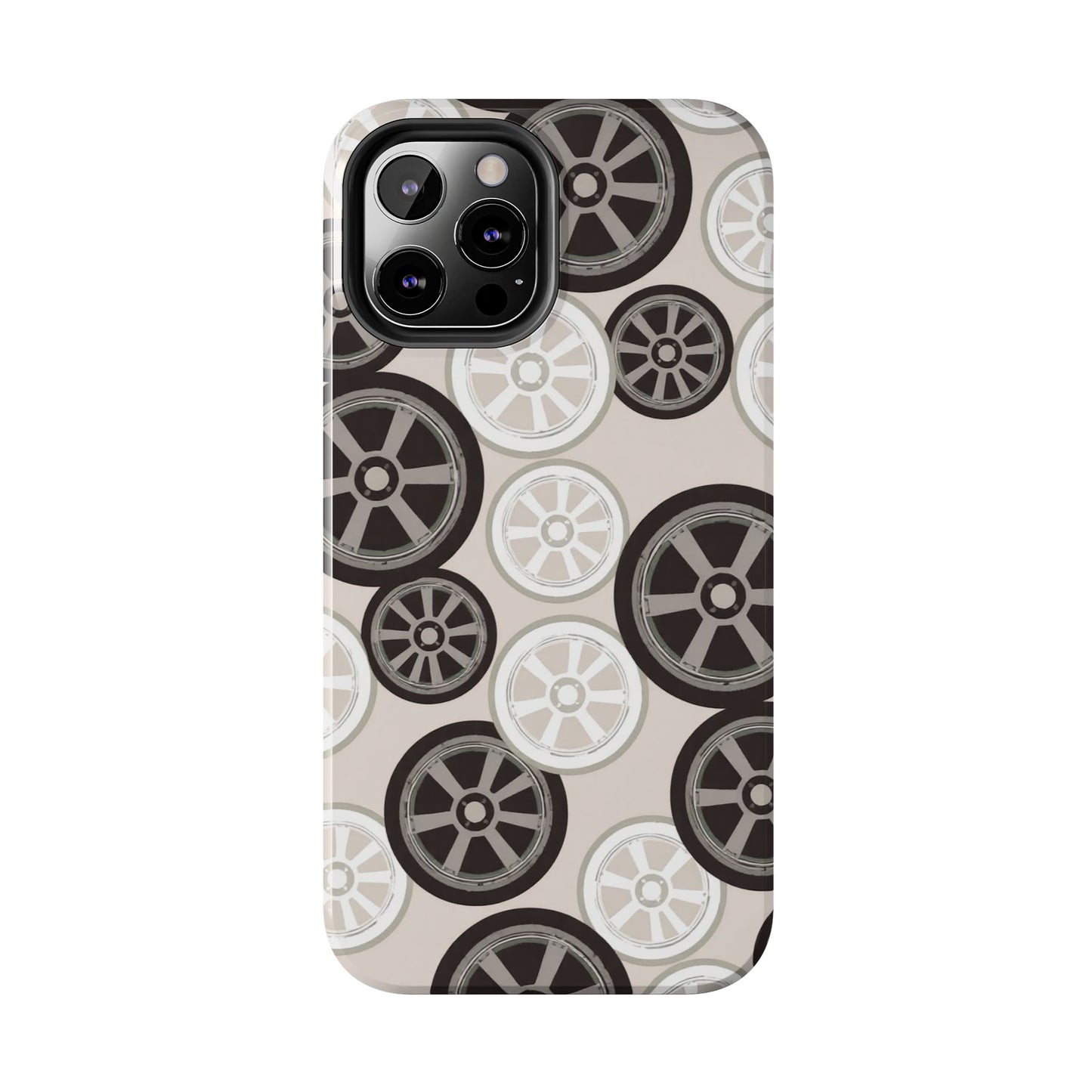 Racing Wheel Design Tough Phone Case – Durable Protection for Automotive Enthusiasts