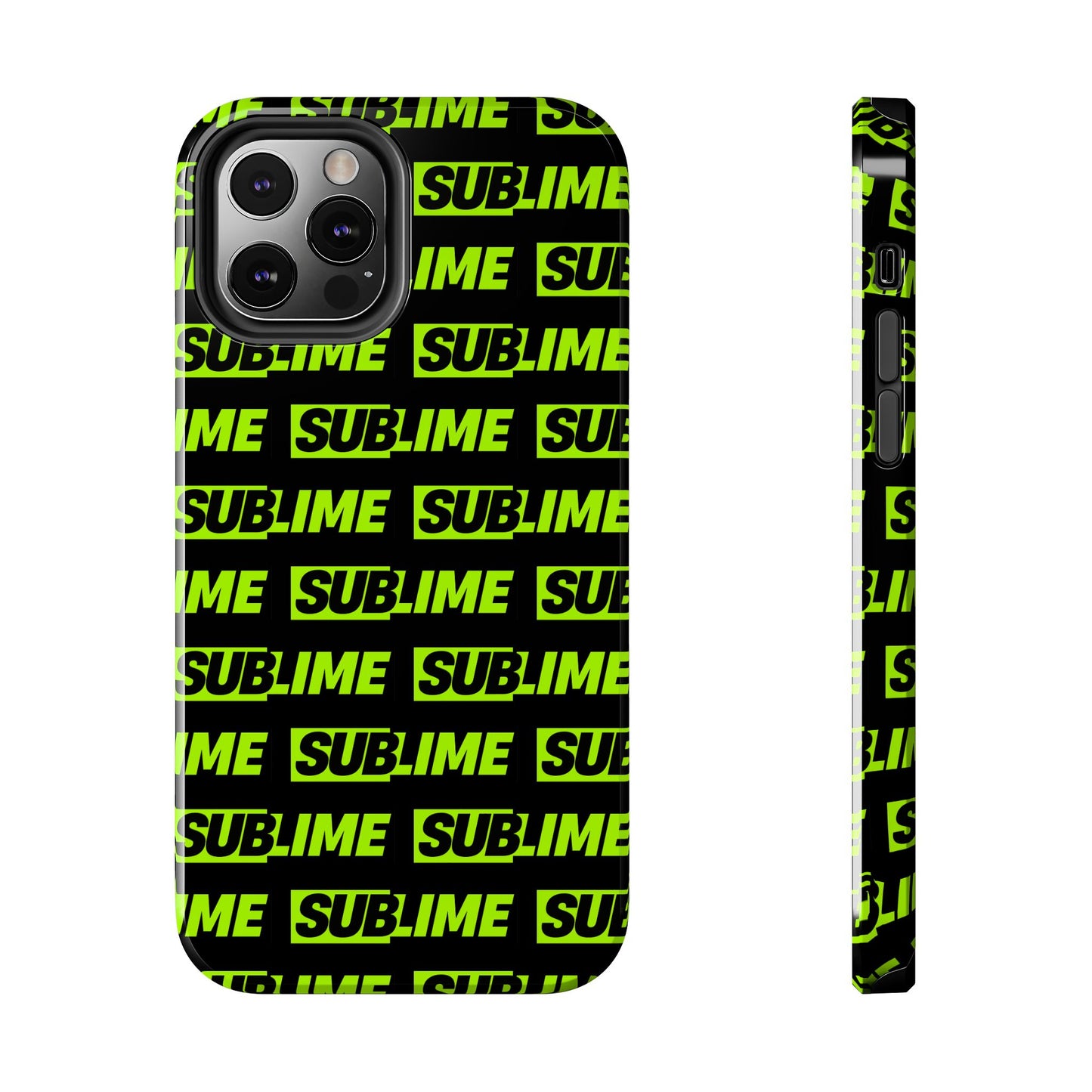 Sublime Text Pattern Tough Phone Case - Vibrant Protective Cover for iPhone