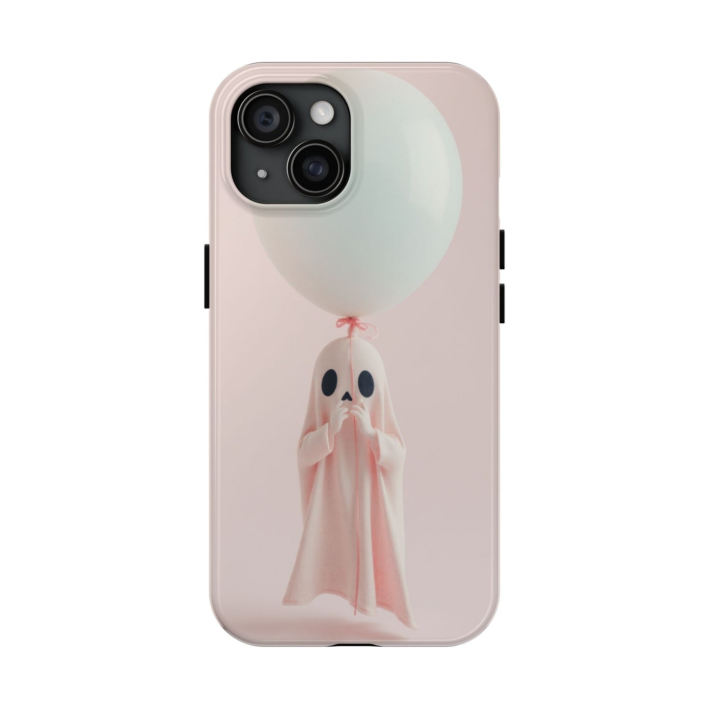 Cute Ghost Phone Case with Balloon - Tough Protection for Spooky Vibes