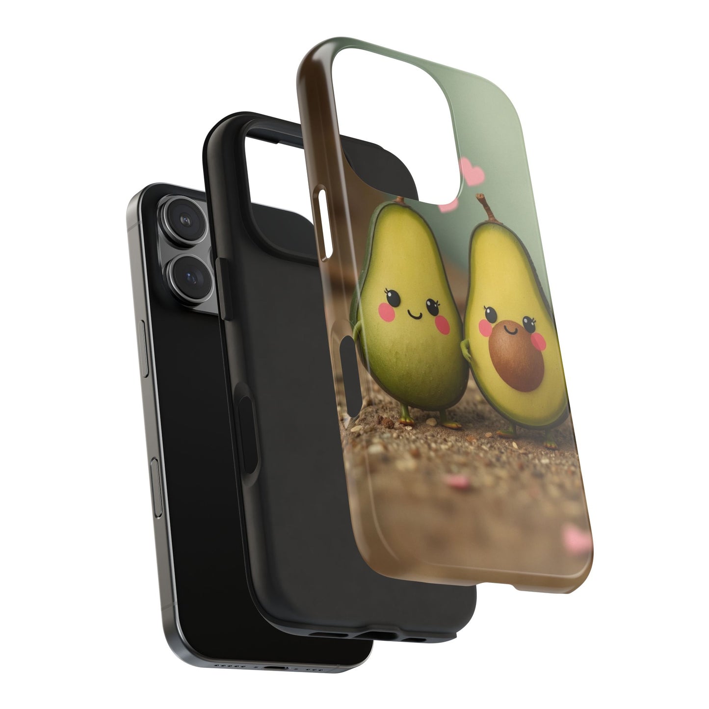 Cute Avocado Phone Case, Funny Tough Case, Quirky Phone Accessory, Gifts for Foodies, Valentine's Day Present