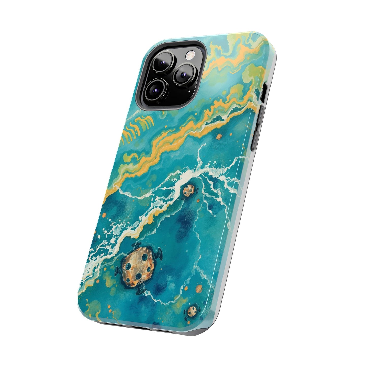 Ocean Wave Tough Phone Case – Durable Protection with Abstract Art Design
