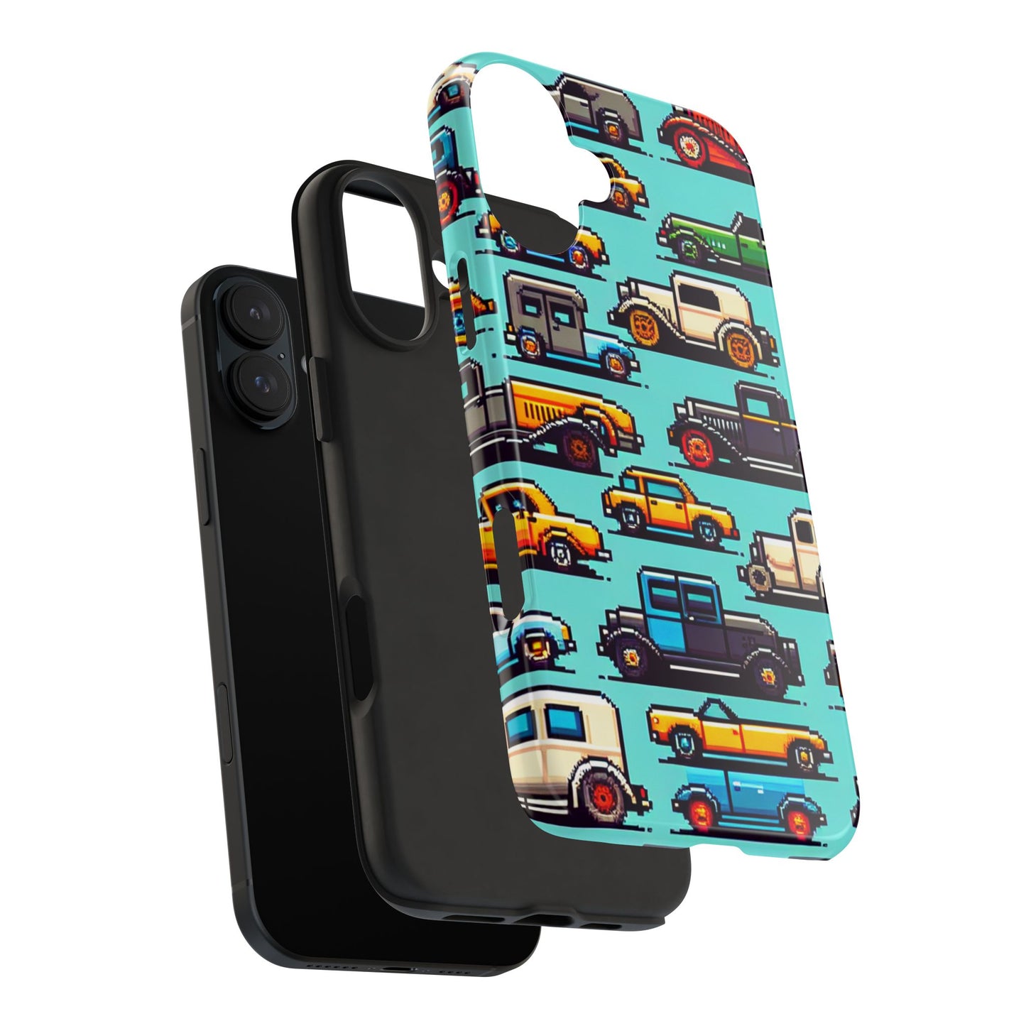 Retro Car Pixel Art Tough Phone Case - Durable & Stylish Protection - for iPhone