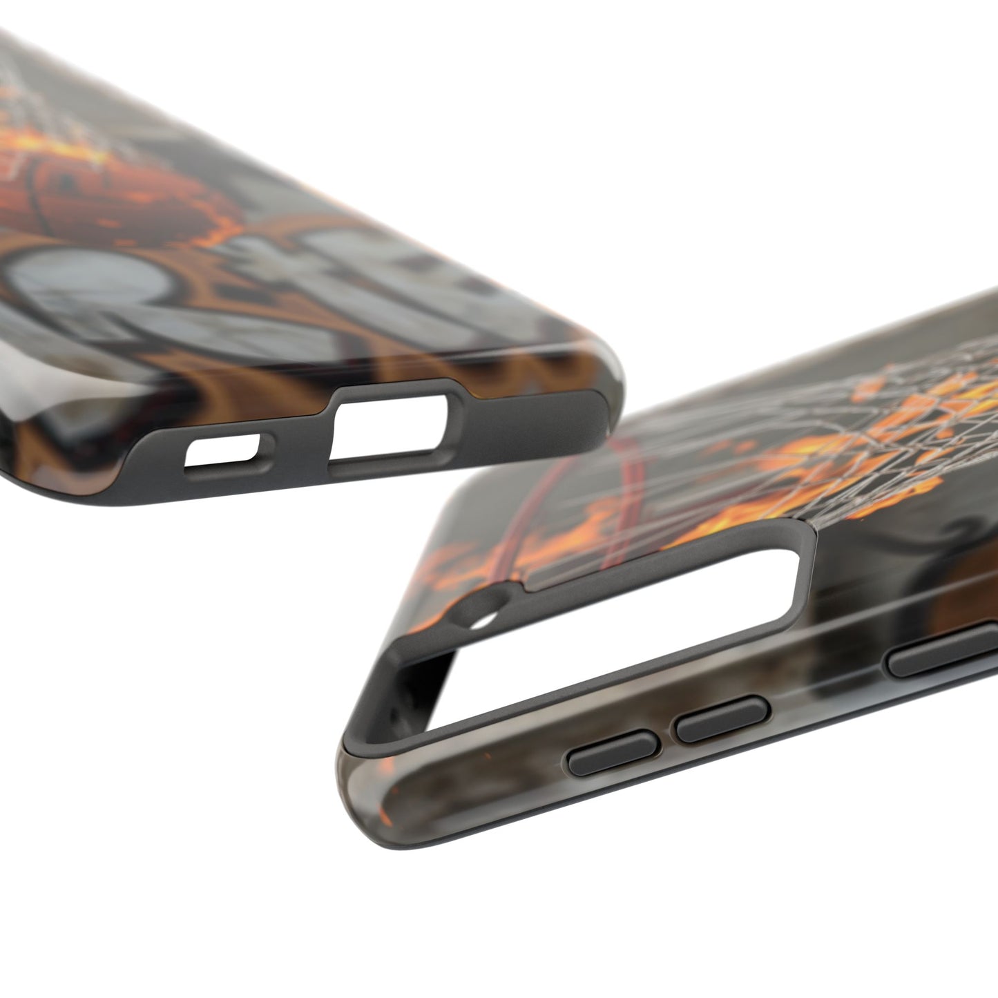 Fire Basketball Tough Phone Case - Durable Sporty Design for Athletes & Fans