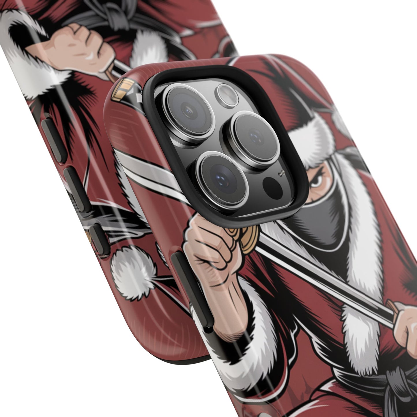 Ninja Santa Tough Phone Case | Durable Holiday Phone Cover for iPhone