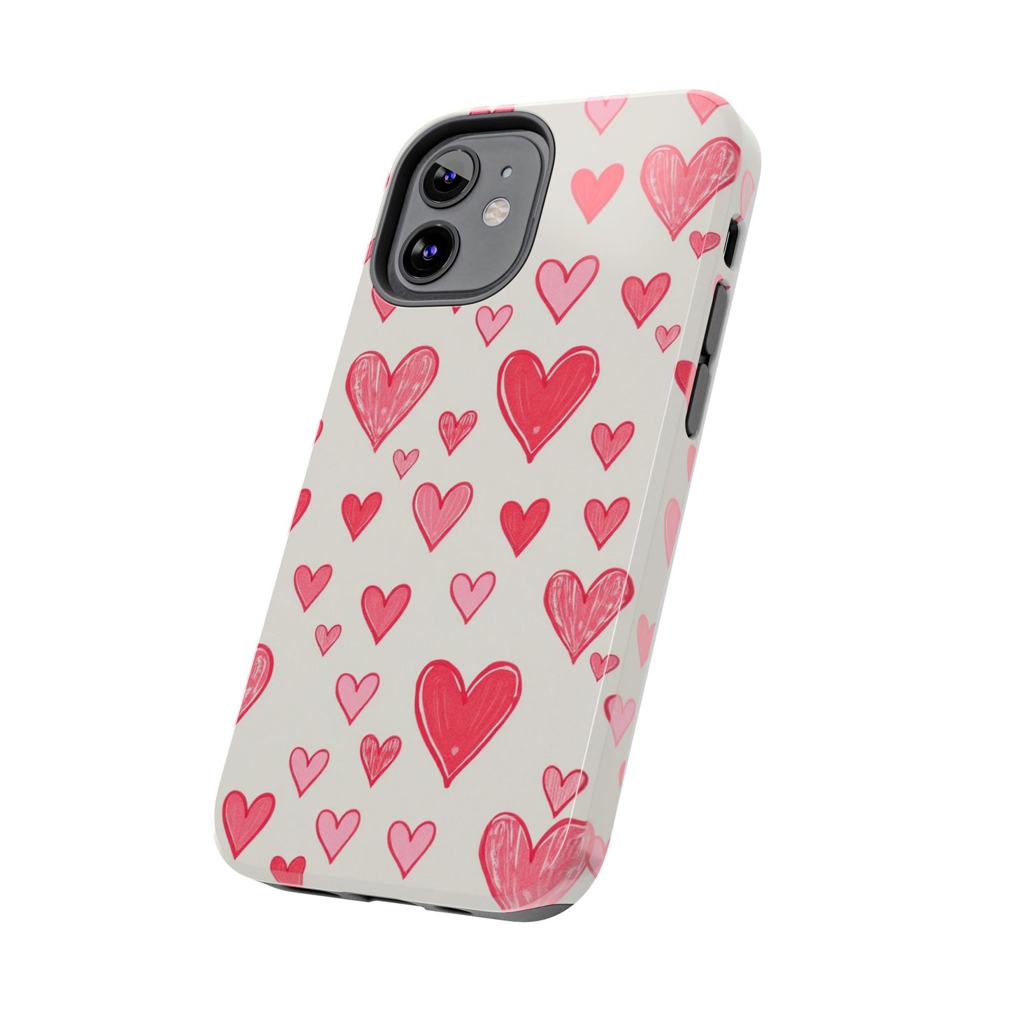Heart Pattern Tough Phone Case - Cute and Stylish Protection