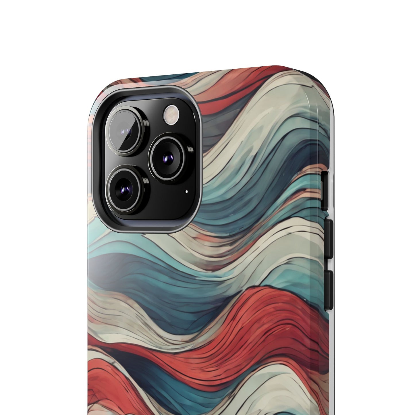 Abstract Waves Tough Phone Case - Stylish & Durable Phone Protection - for iPhone