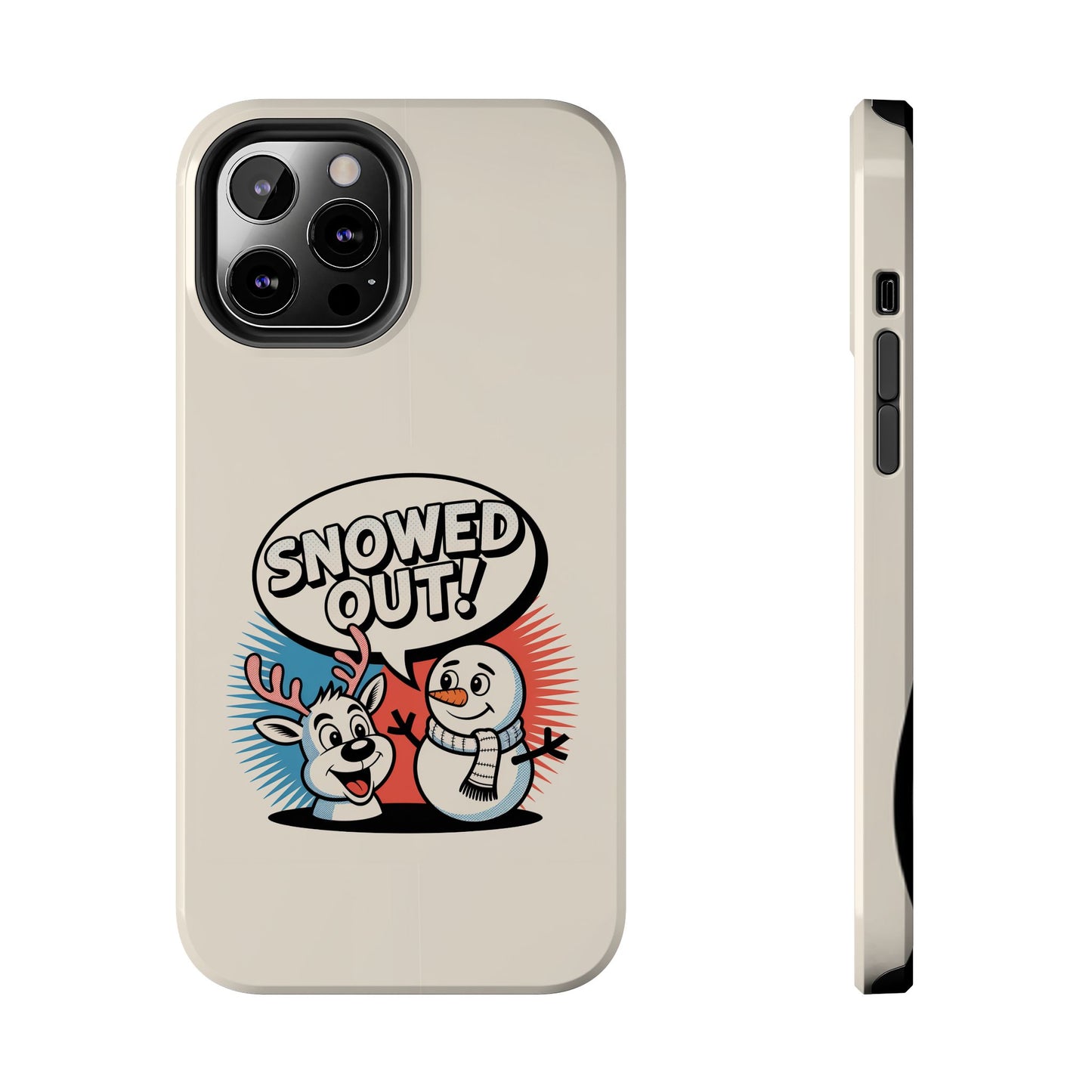 Snowman & Reindeer Tough Phone Case - Snowed Out Holiday Design