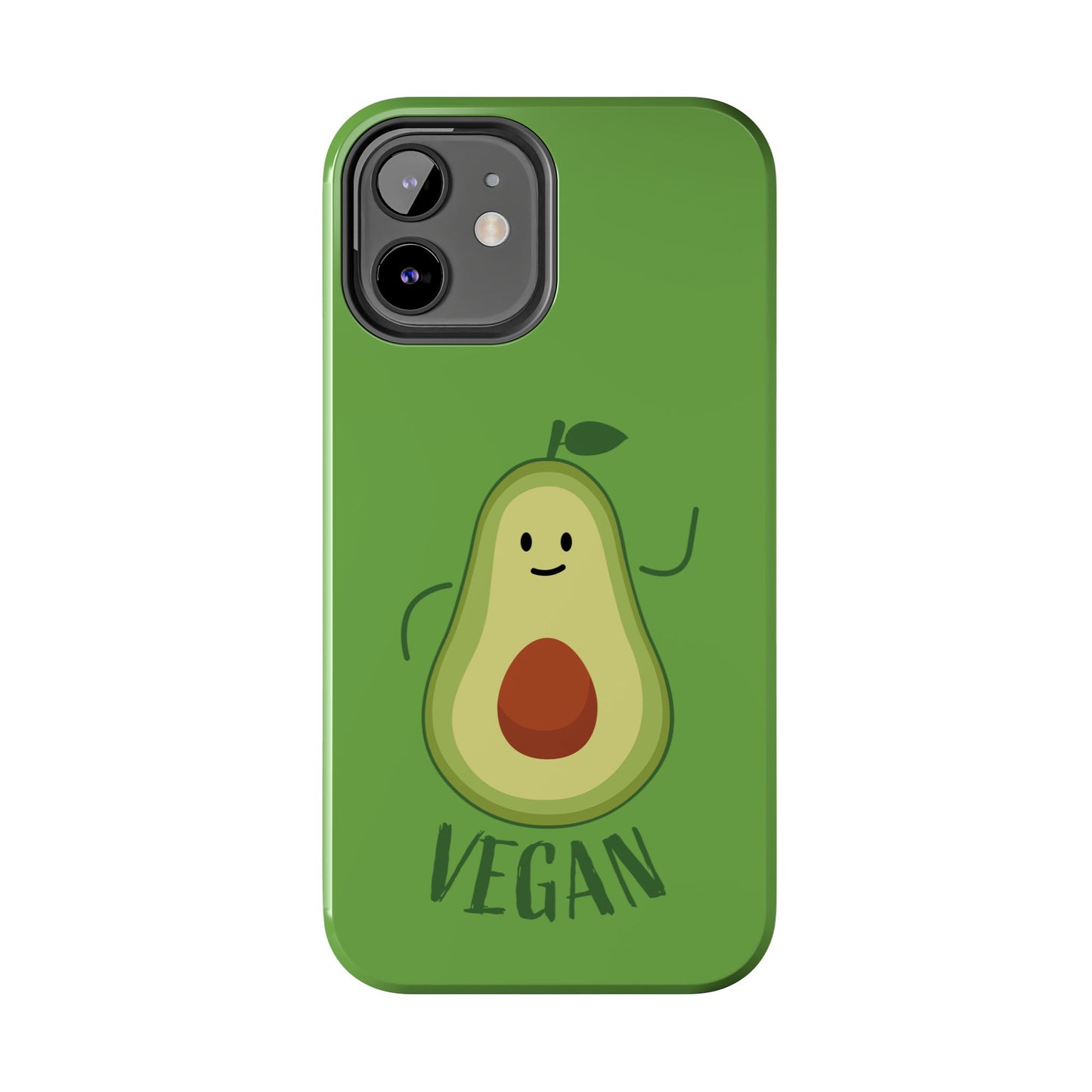 Vegan Avocado Tough Phone Case - Cute & Durable Phone Cover - for iPhone