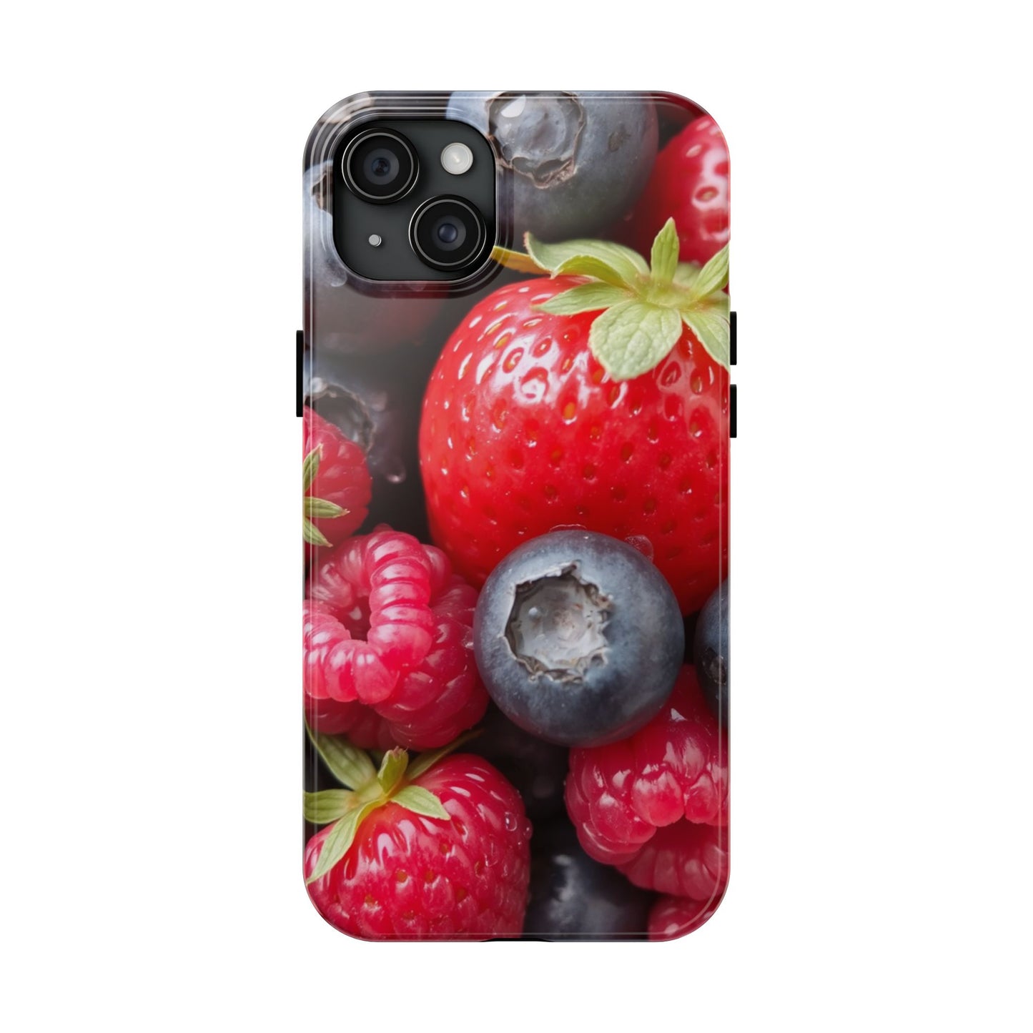 Fruit-Themed Tough Phone Case - Berry Burst Design