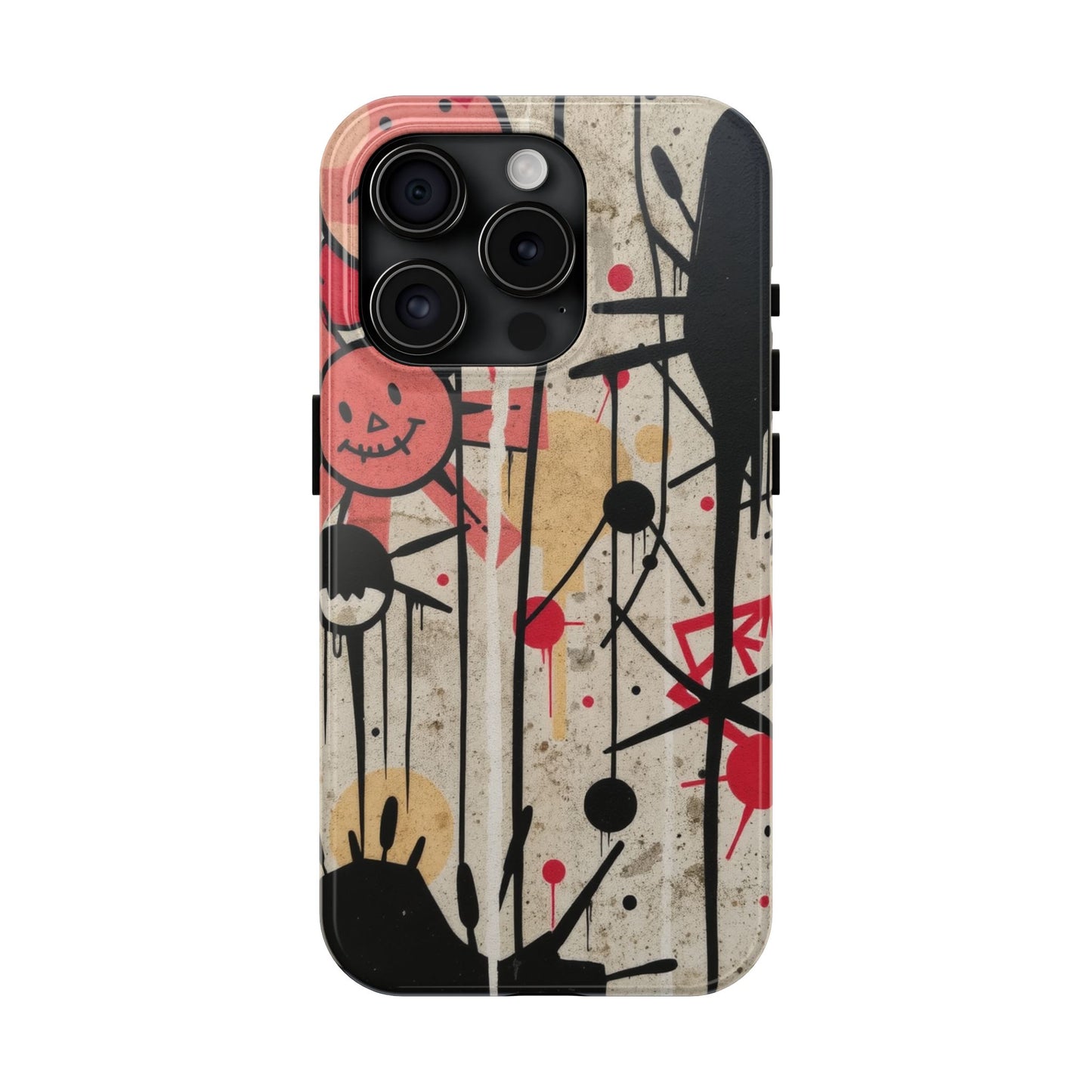 Artistic Tough Phone Case - Abstract Fun Grafitti Design for Protective Style - for iPhone