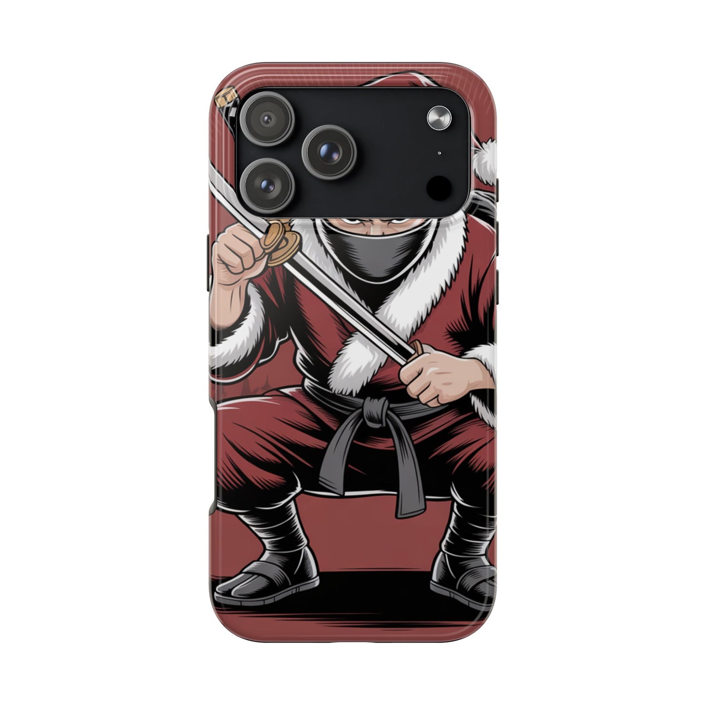 Ninja Santa Tough Phone Case | Durable Holiday Phone Cover for iPhone