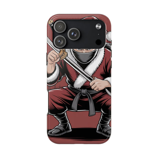 Ninja Santa Tough Phone Case | Durable Holiday Phone Cover for iPhone