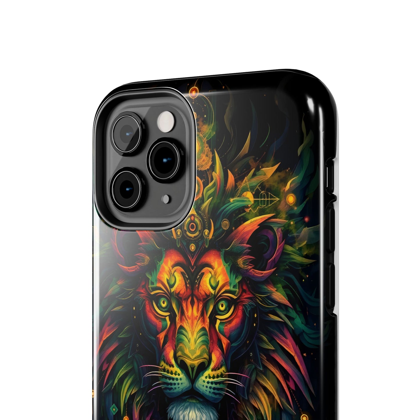 Vibrant Mystical Lion Art Tough Phone Case - Bold Protector for Animal Lovers - for iPhone