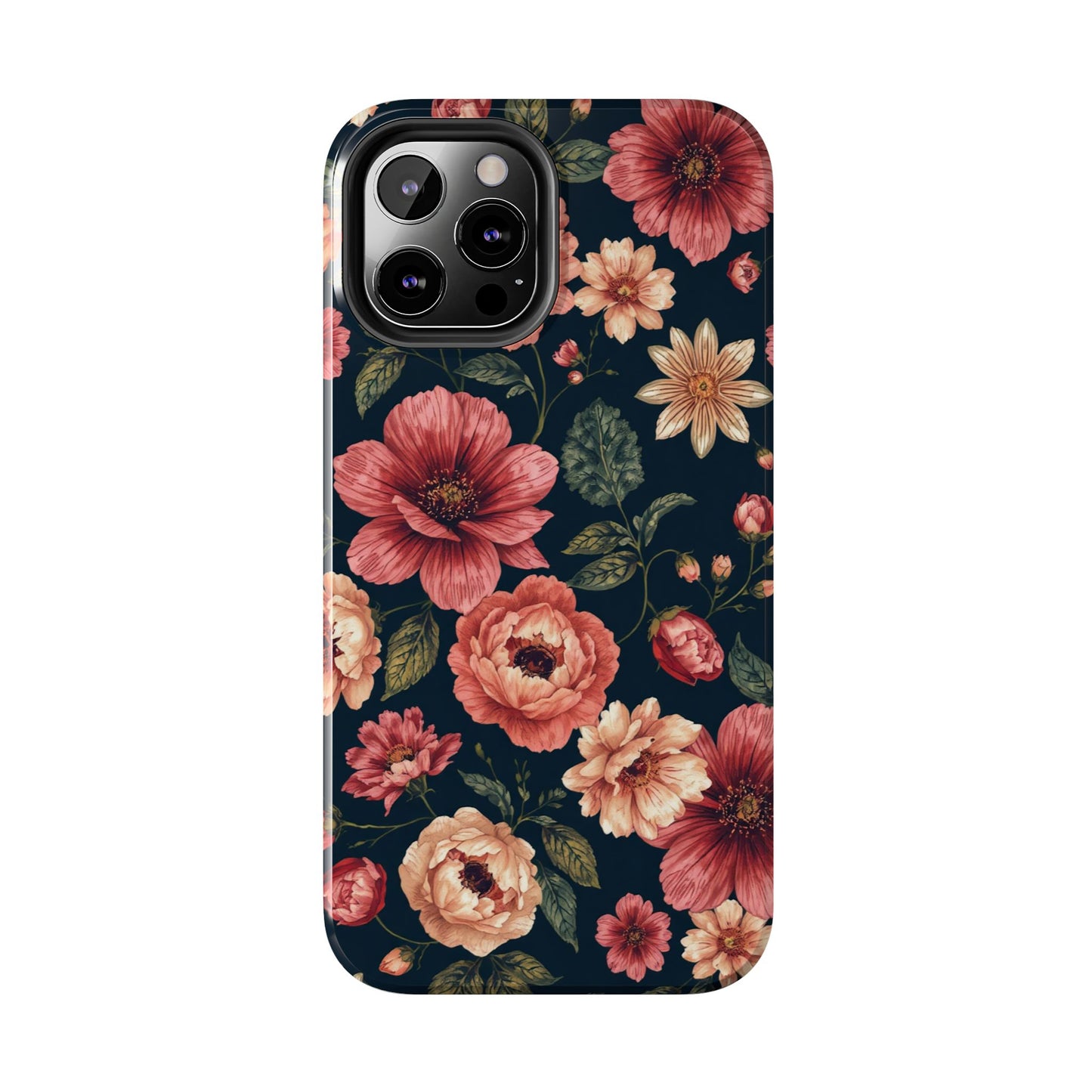 Spring Power! Floral Tough Phone Case - Durable Protection with Elegant Flower Design - for iPhone