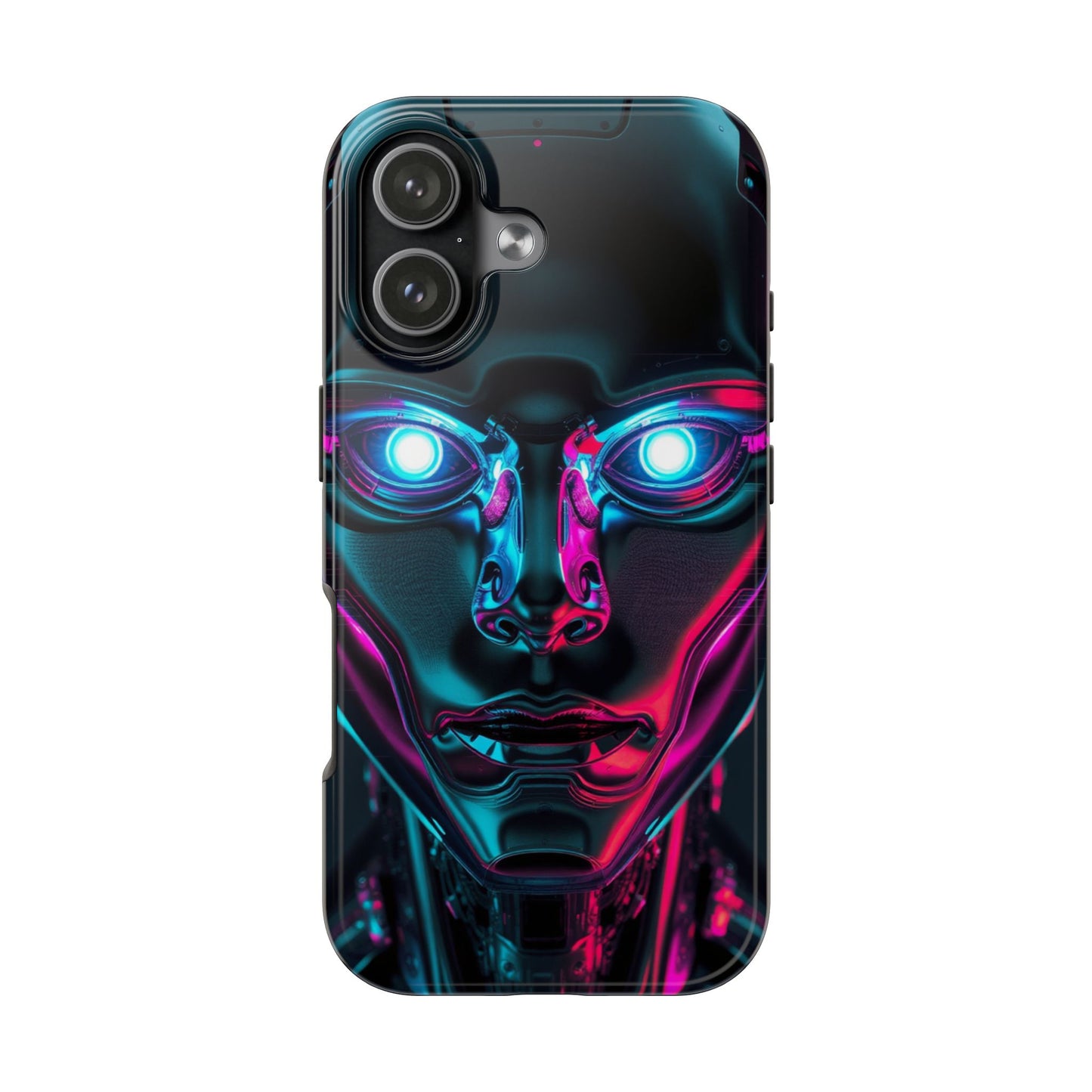 Futuristic Phone Case, Tough Phone Cover, Cyberpunk Style, Robot Design, Gift for Tech Lovers, Unique Phone Accessories