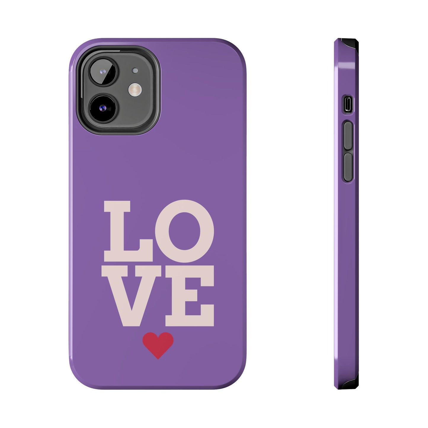 Purple Love Phone Case - Durable & Stylish Tough Case - for iPhone