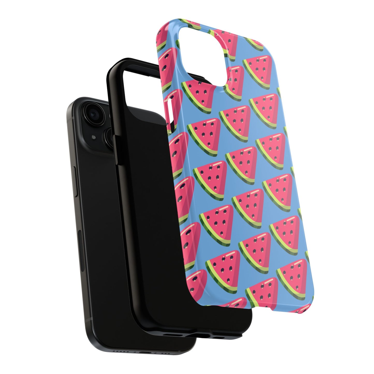 Watermelon Fun Tough Phone Case - Summer Vibes, Blue - for iPhone