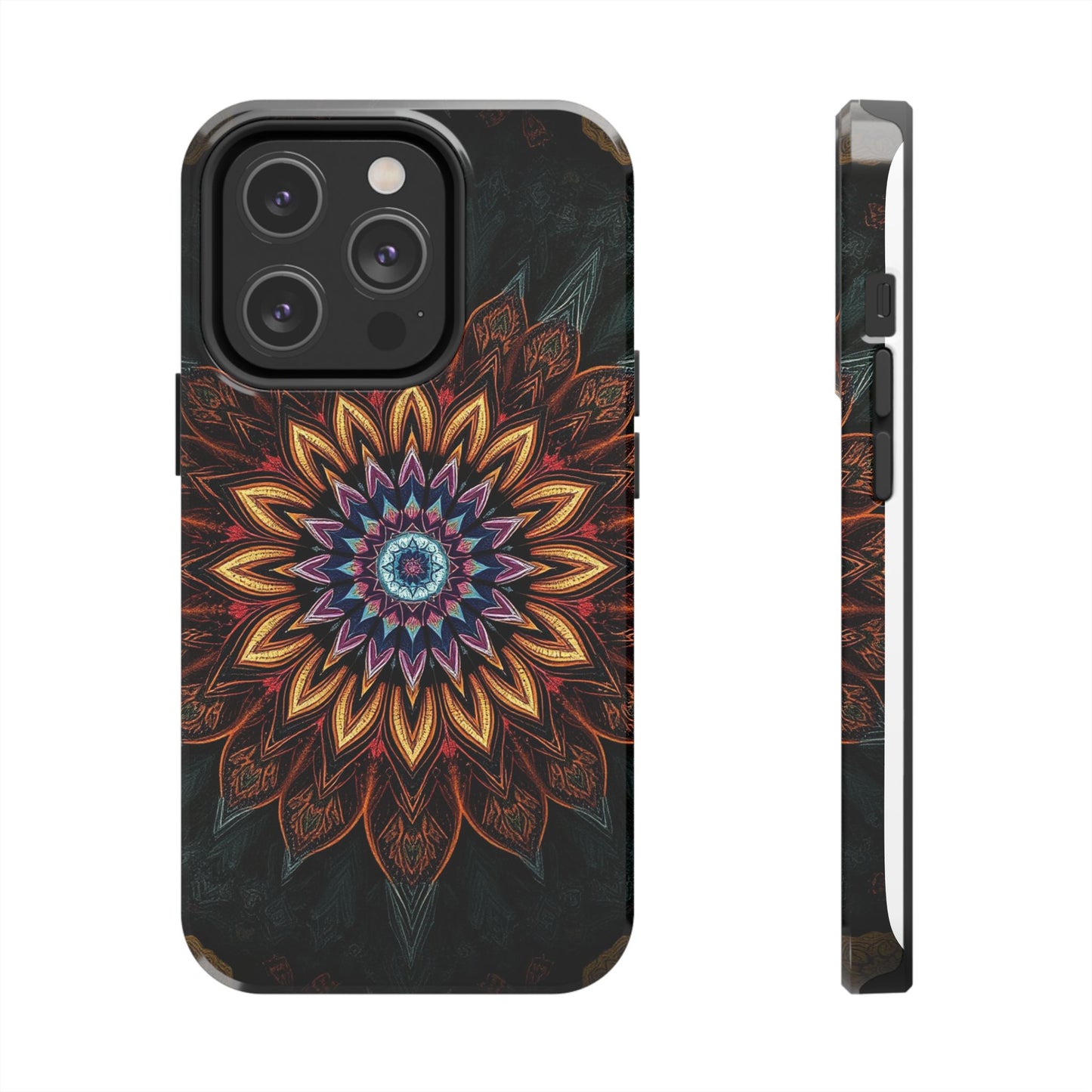 Mystic Mandala Tough Phone Case - Durable Protection with Artistic Design - for iPhone