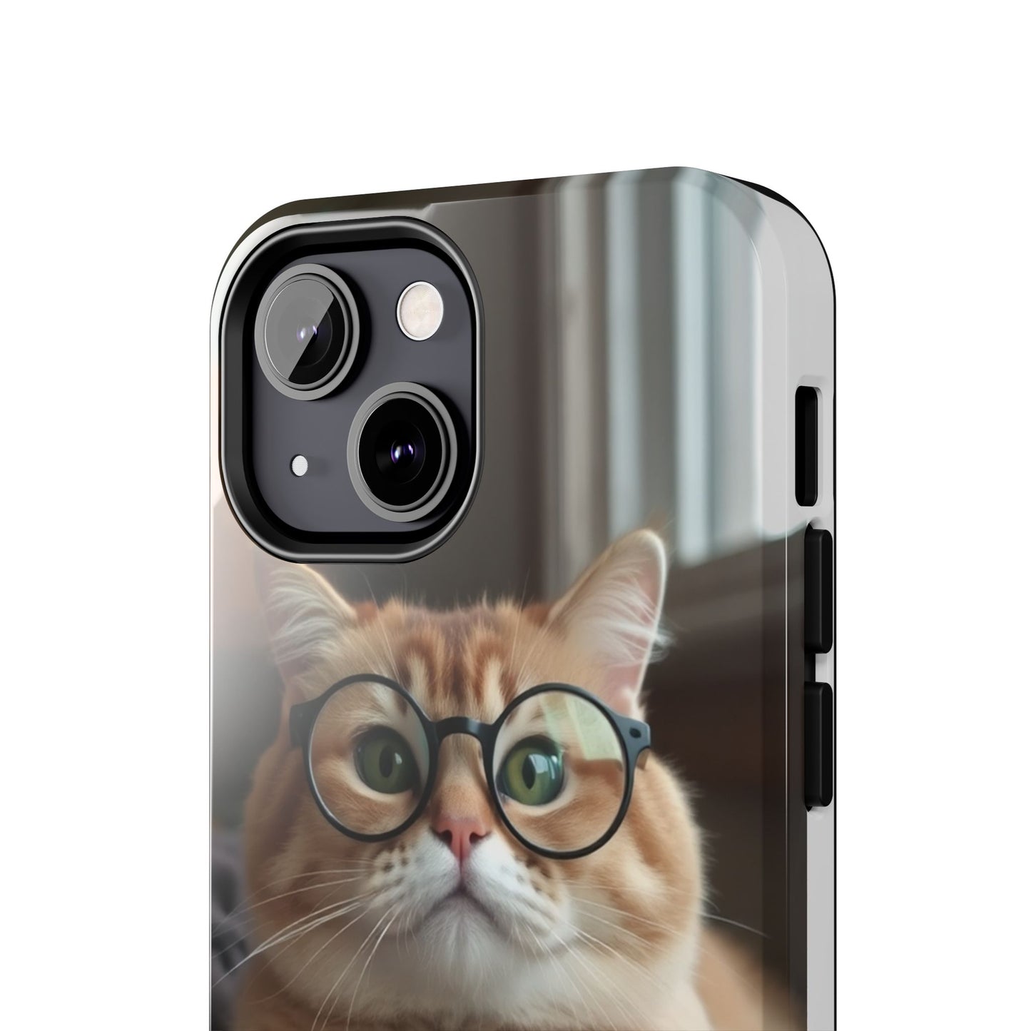 Cute Cat Glasses Tough Phone Case - Fun & Stylish Protection for Cat Lovers