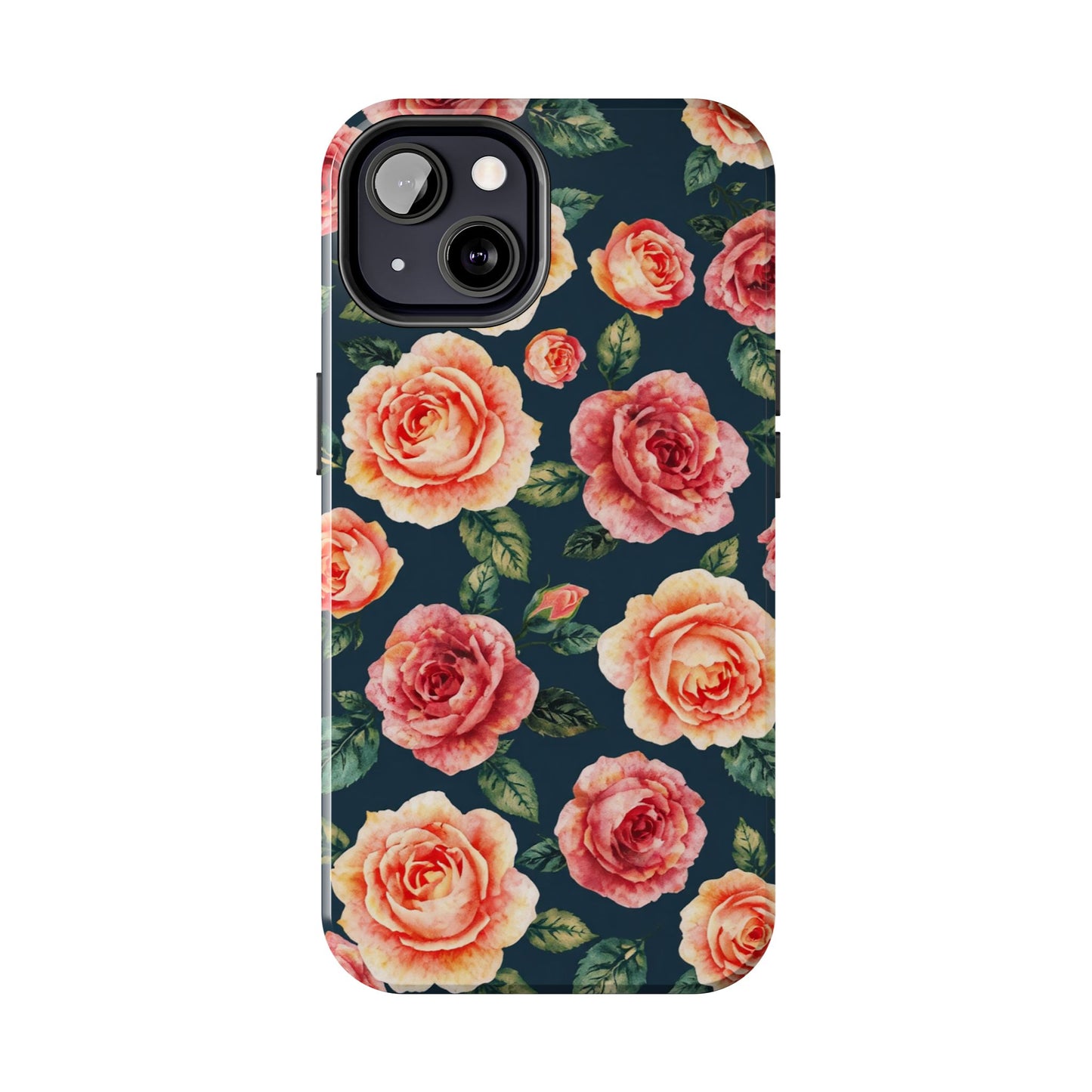 Floral Tough Phone Cases - Durable & Stylish New Age Rose Design - for iPhone