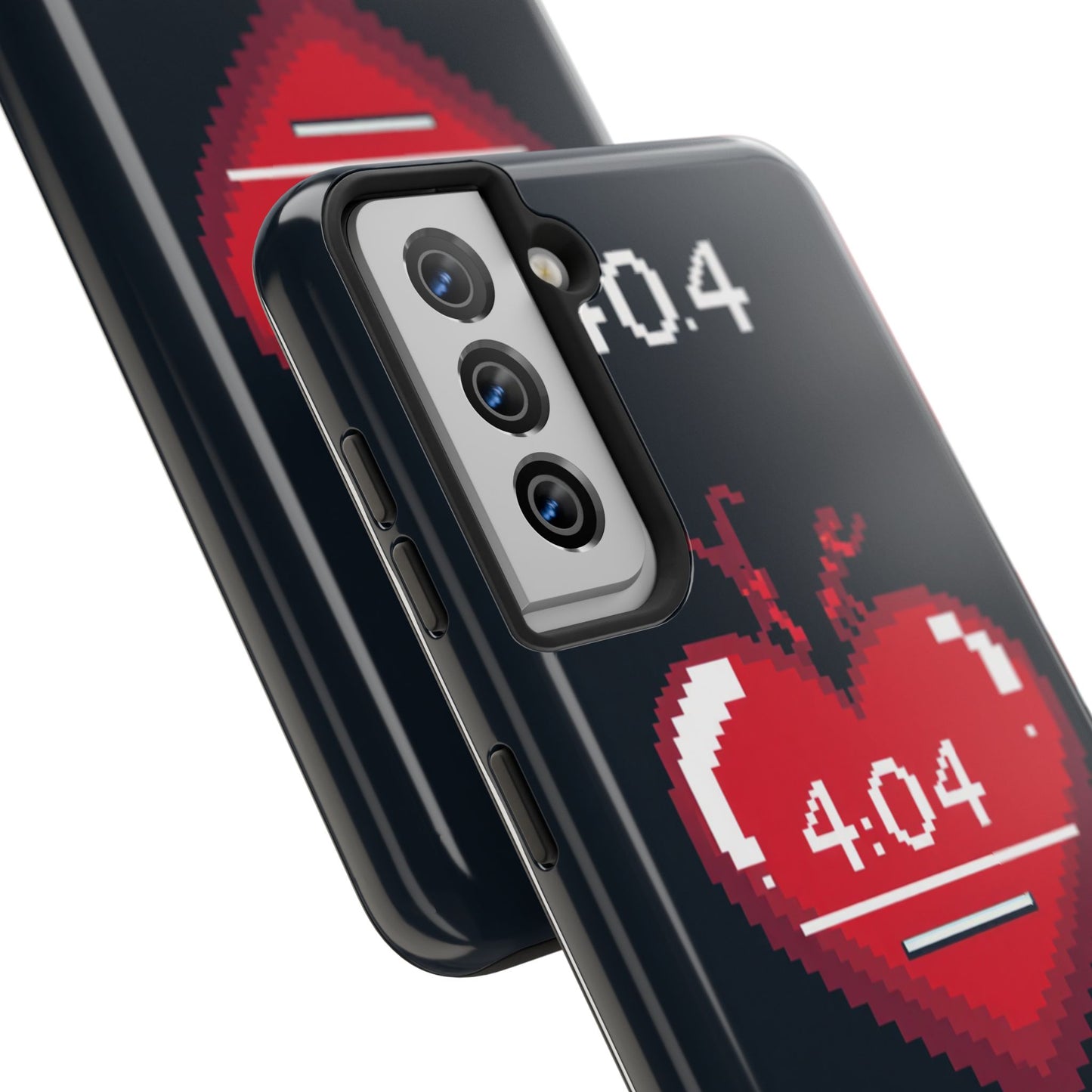 Vintage Pixel Heart Tough Phone Case - "404 Love Not Found" Design