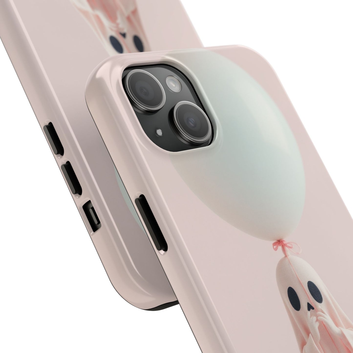 Cute Ghost Phone Case with Balloon - Tough Protection for Spooky Vibes