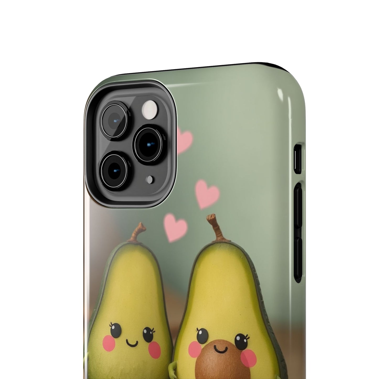 Cute Avocado Phone Case, Funny Tough Case, Quirky Phone Accessory, Gifts for Foodies, Valentine's Day Present