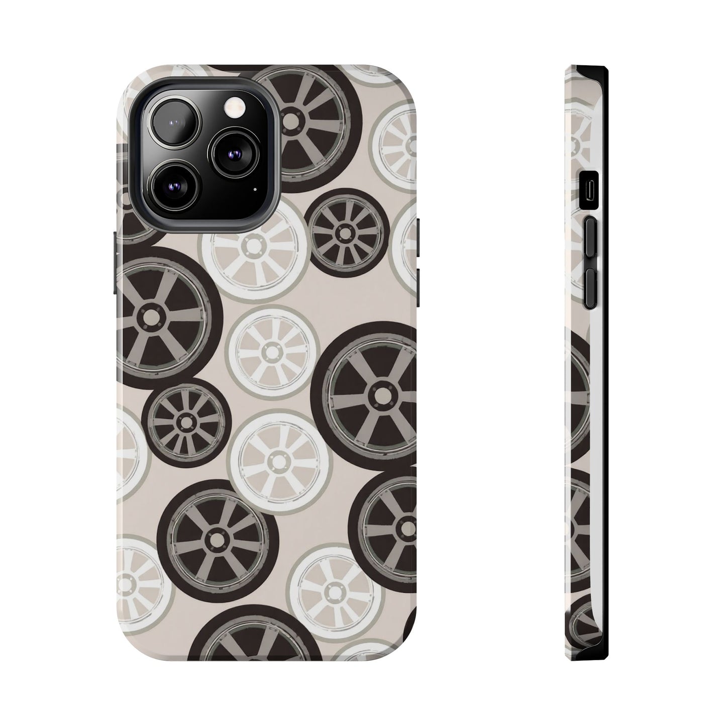 Racing Wheel Design Tough Phone Case – Durable Protection for Automotive Enthusiasts