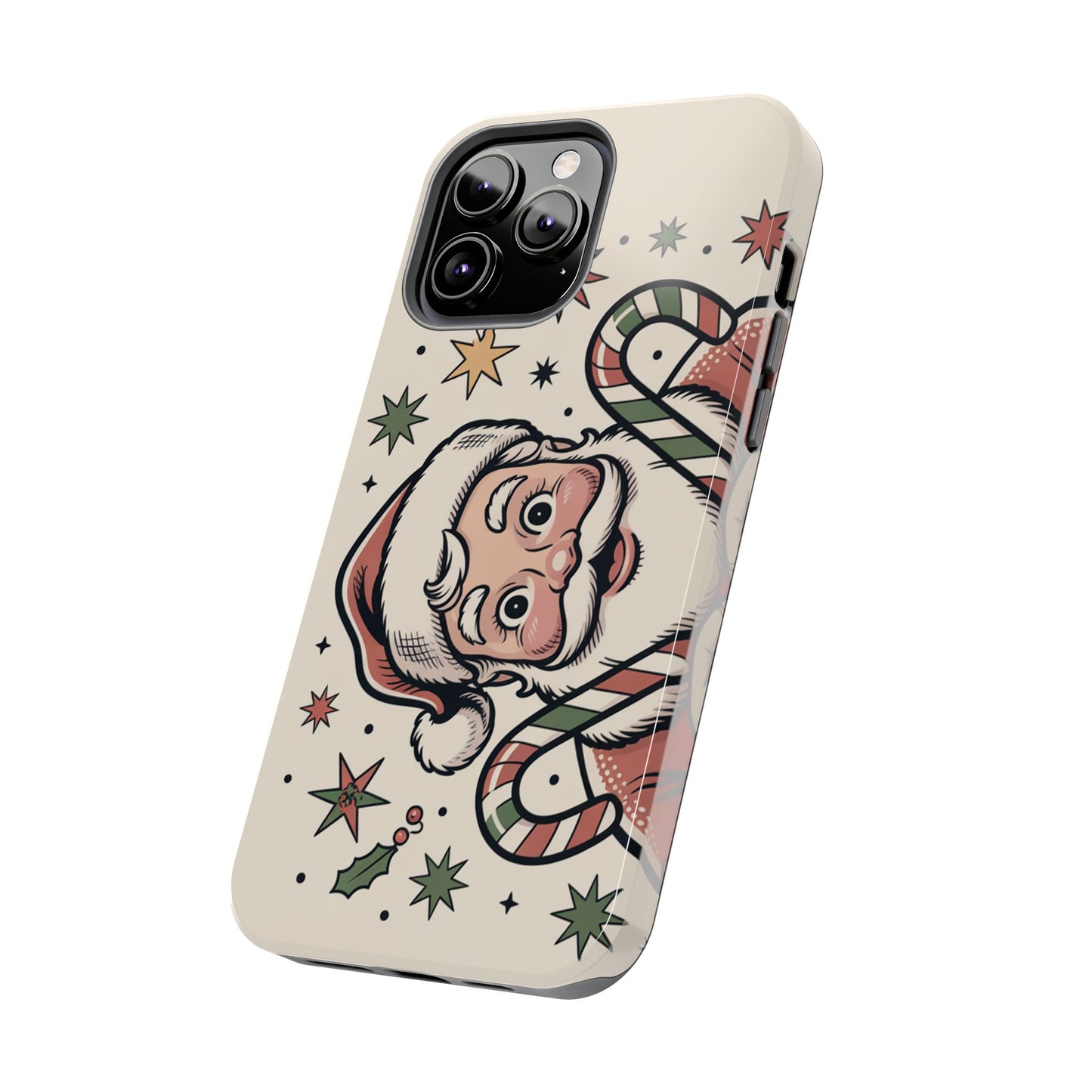 Retro Santa Tough Phone Case - Festive Holiday Design