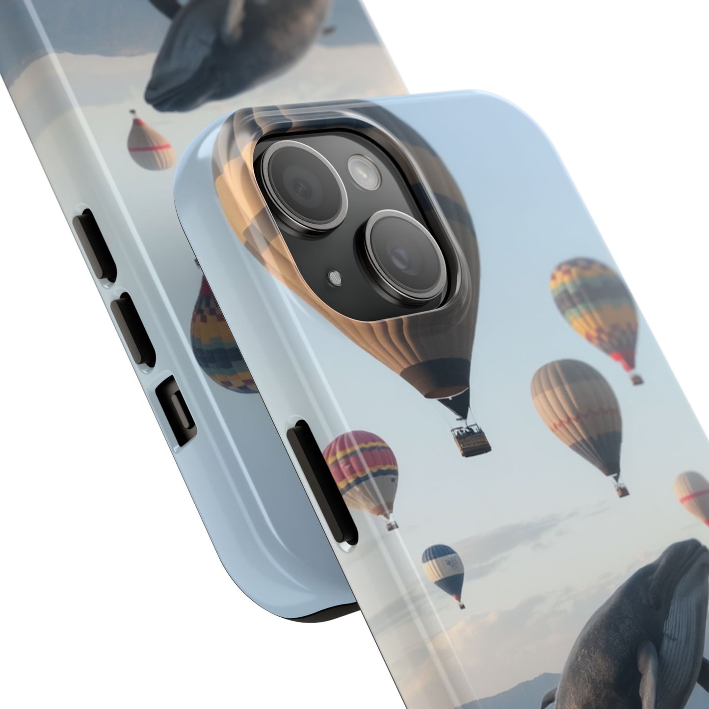 Whale Hot Air Balloon Tough Phone Case - Adventure & Nature Lovers