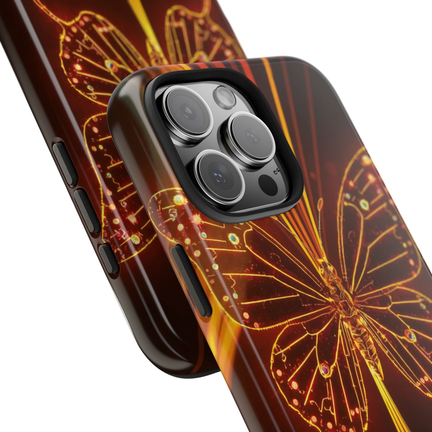 Elegant Butterfly Tough Phone Case - Stylish Protection for Nature Lovers