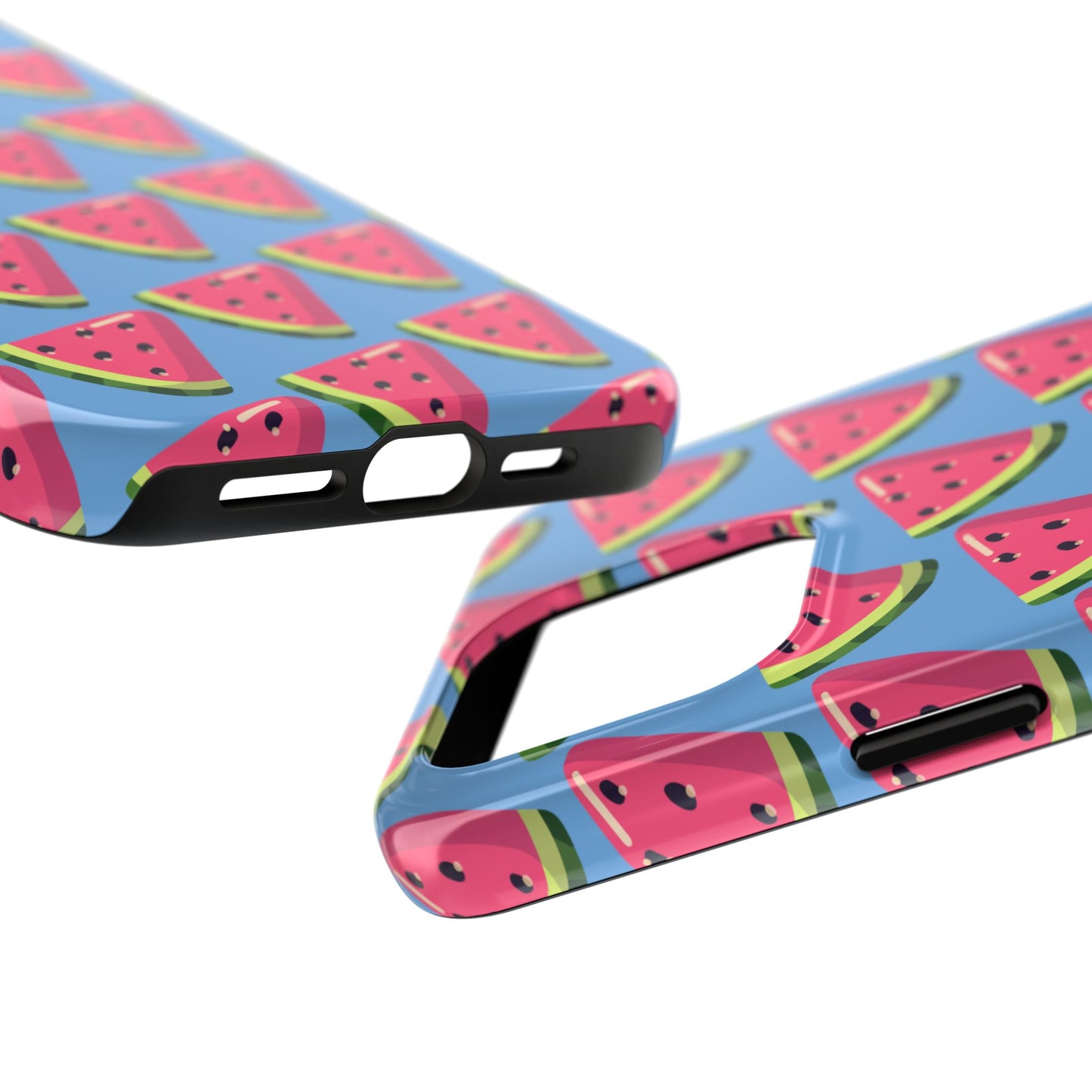 Watermelon Fun Tough Phone Case - Summer Vibes, Blue - for iPhone